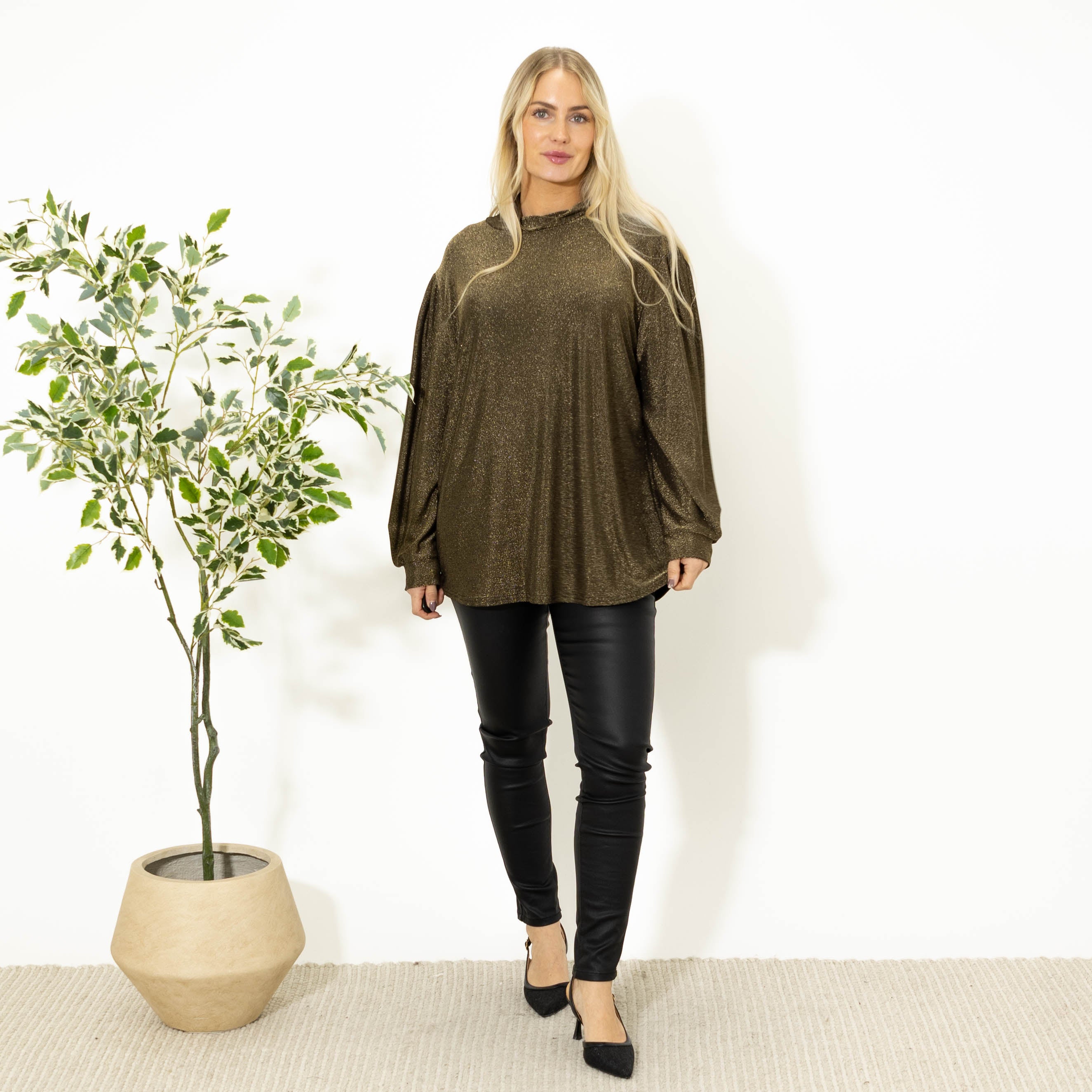 Bebe glimmer overdel, Guld