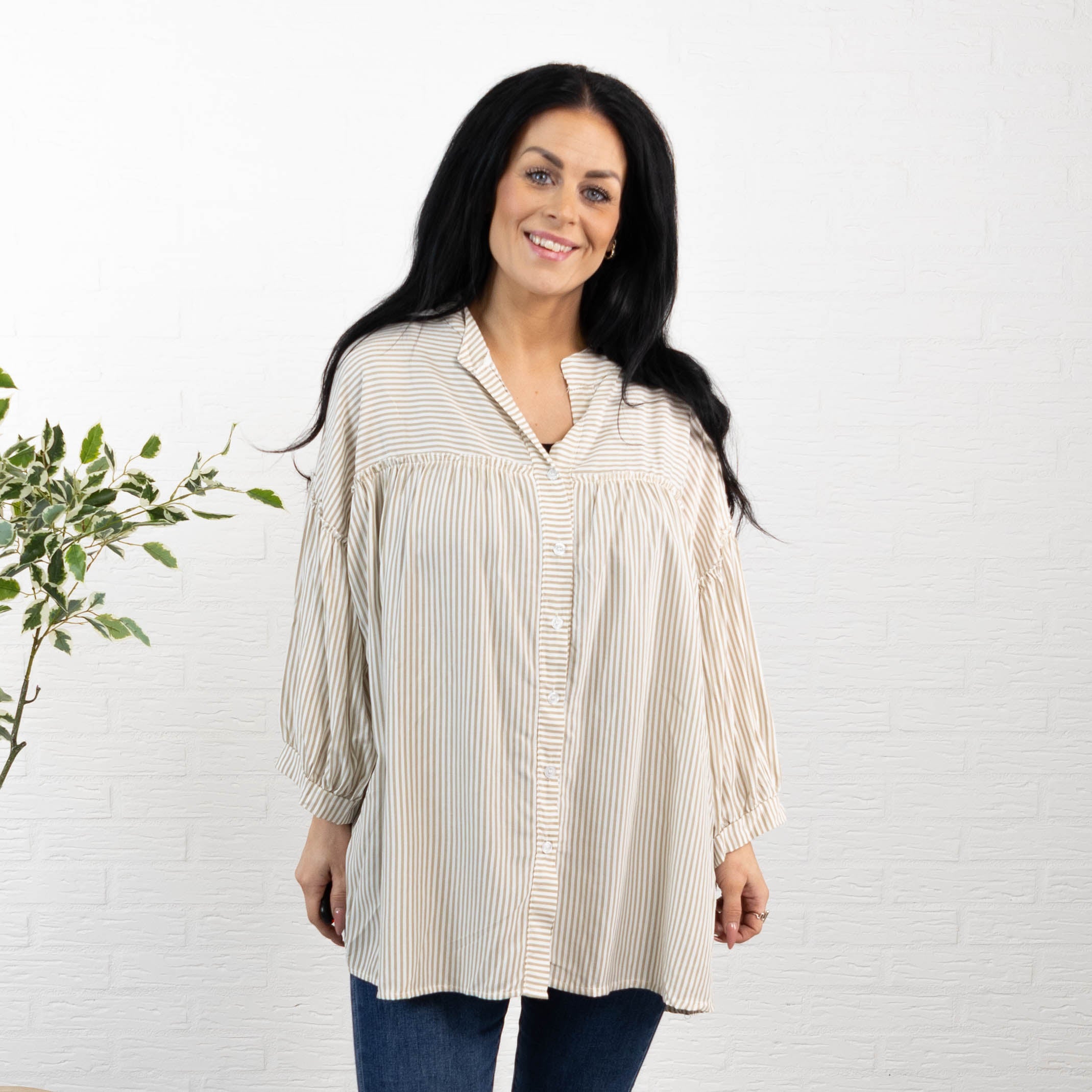 Oklahoma skjorte/tunika, Beige