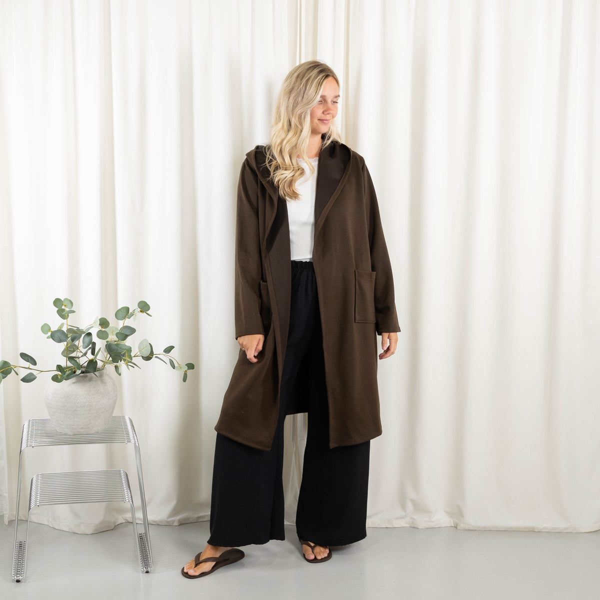 Lexi sweat/cardigan, Choko