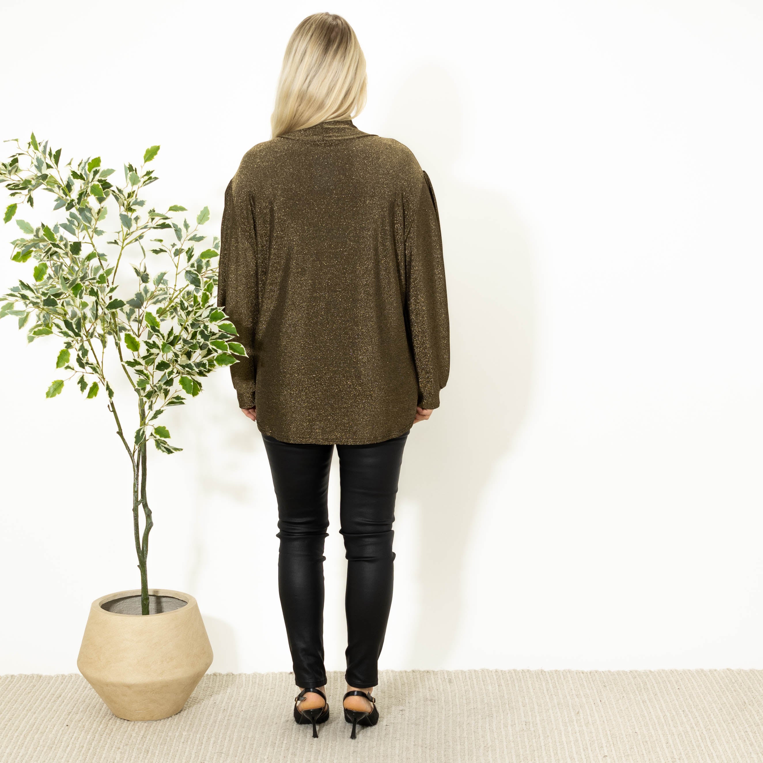 Bebe glimmer overdel, Guld