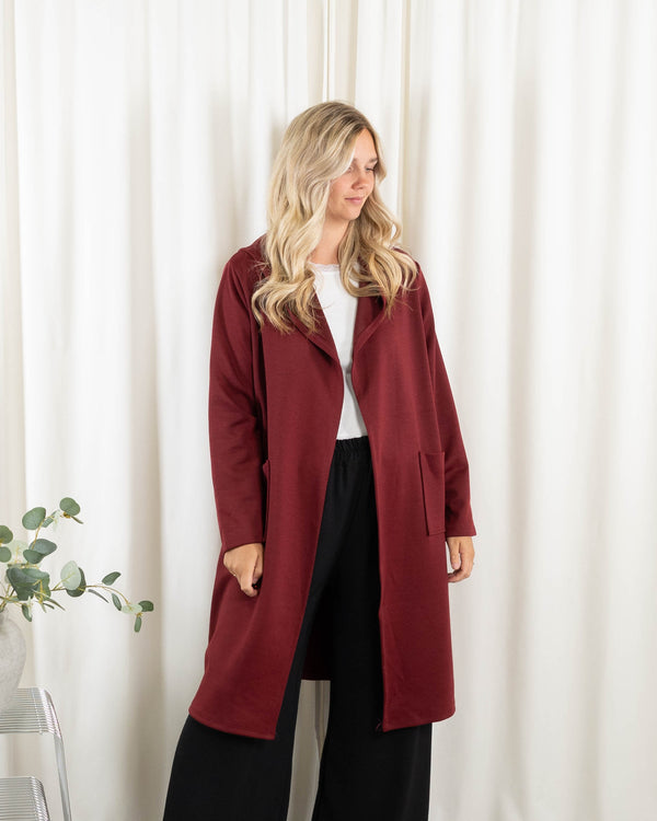 Lexi sweat/cardigan, Bordeaux