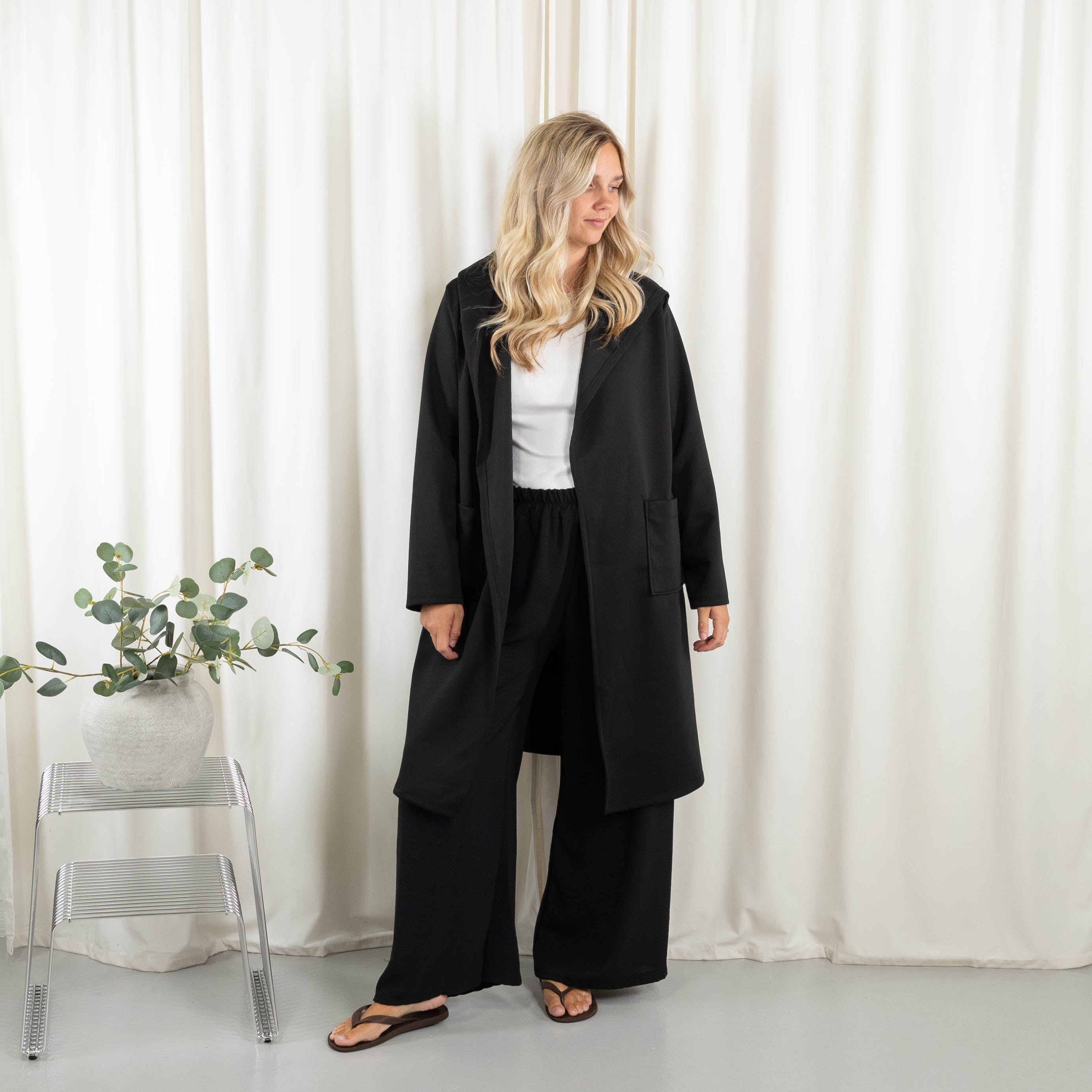 Lexi sweat/cardigan, Sort