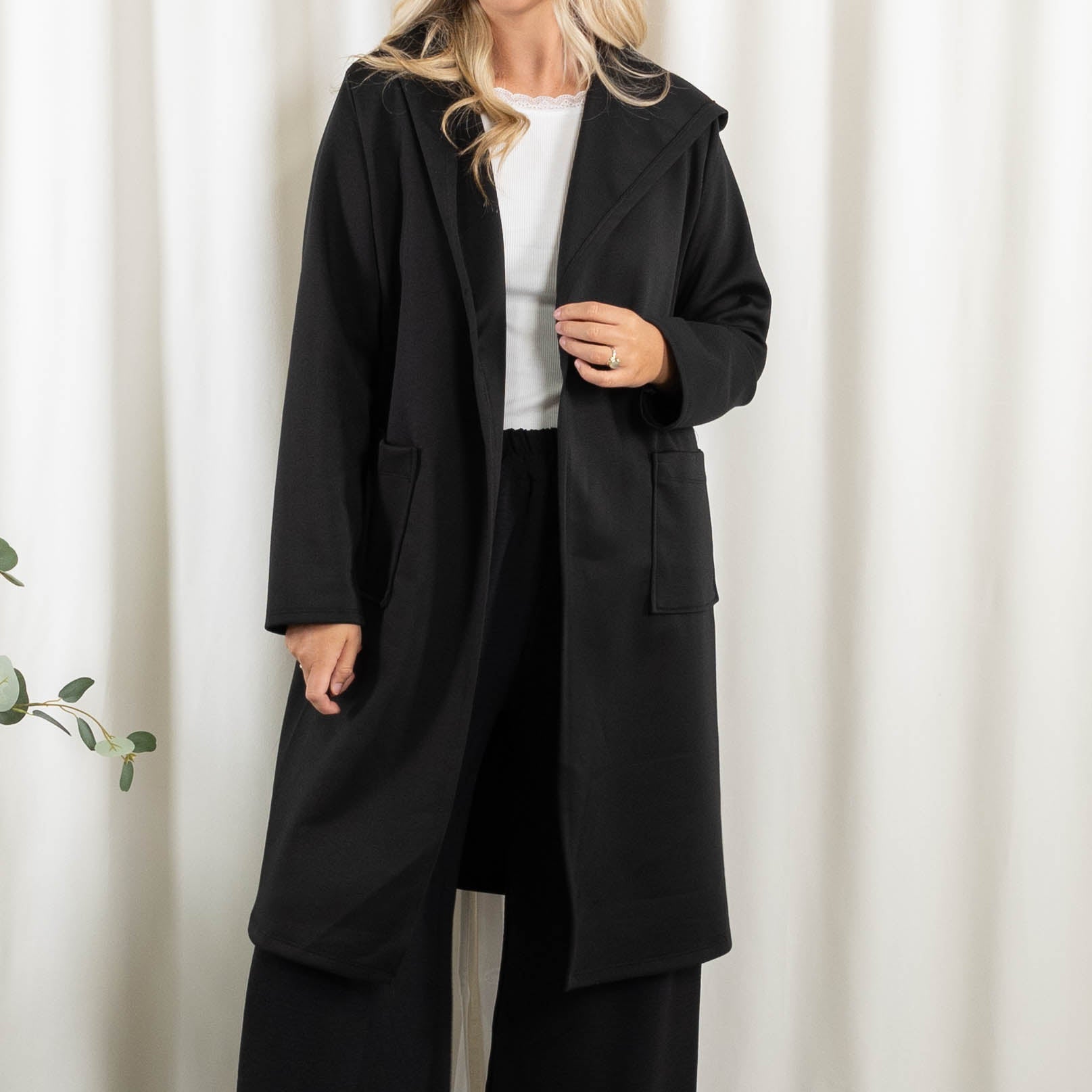 Lexi sweat/cardigan, Sort