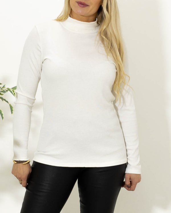 Mel turtleneck long sleeve, Hvid