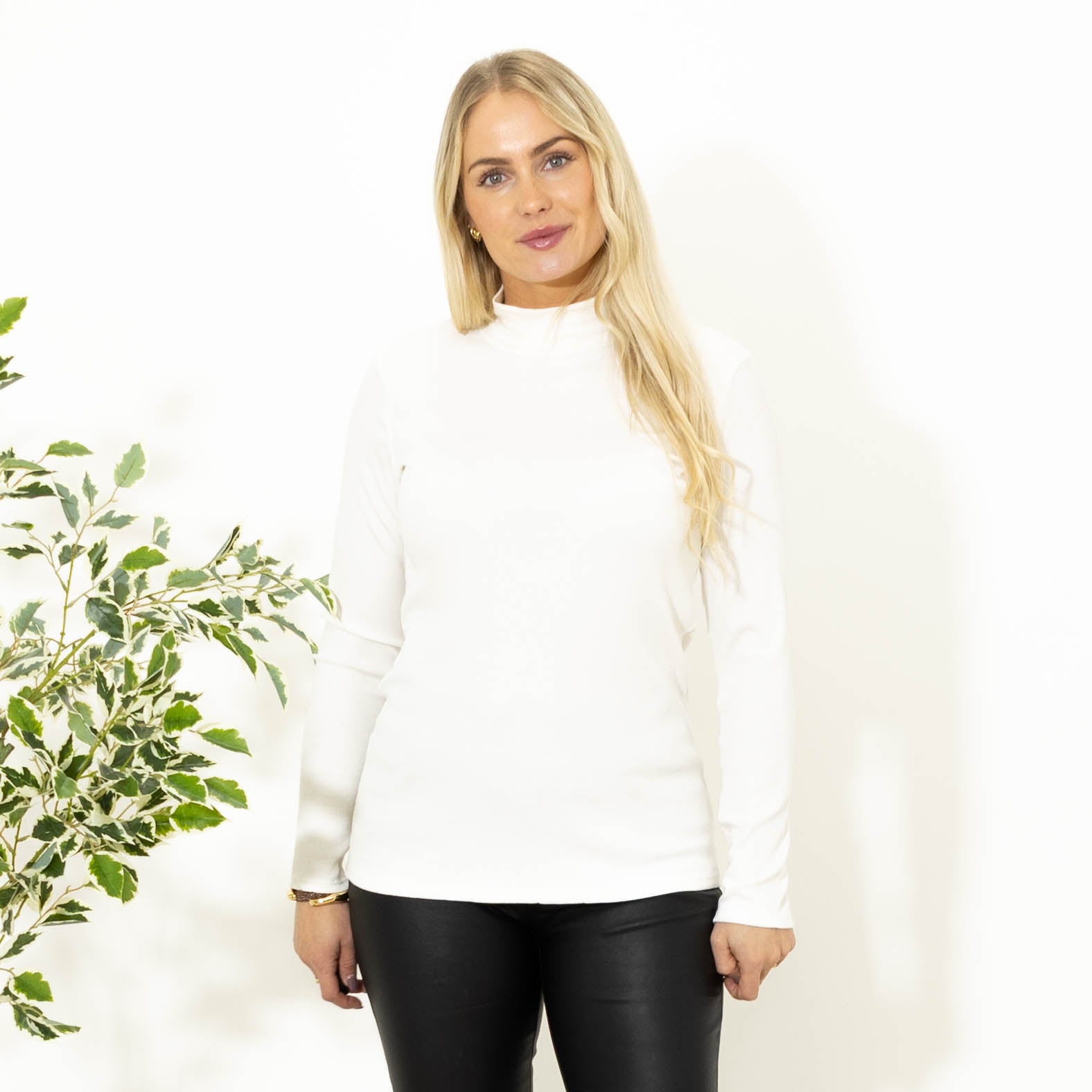 Mel turtleneck long sleeve, Hvid