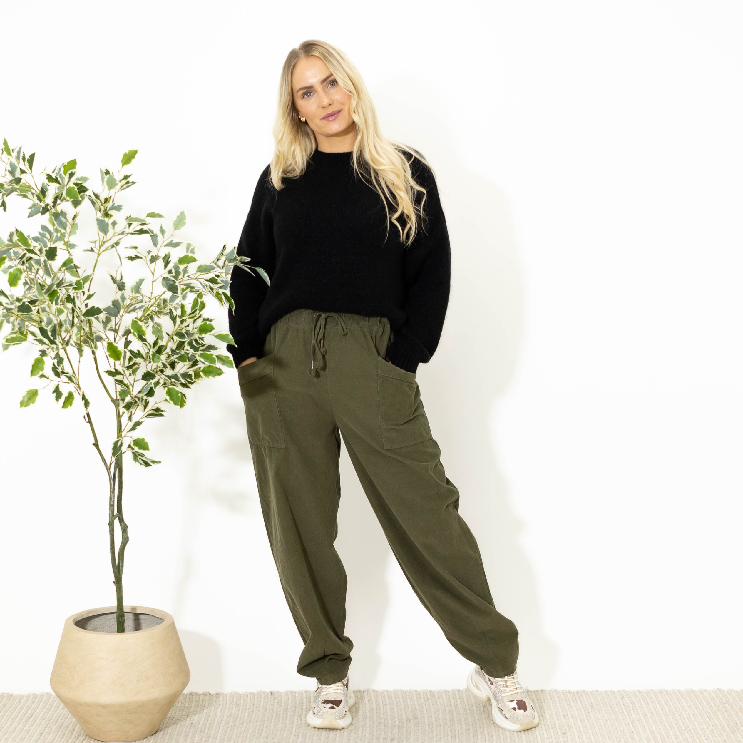 Brenda baggy bukser, Khaki