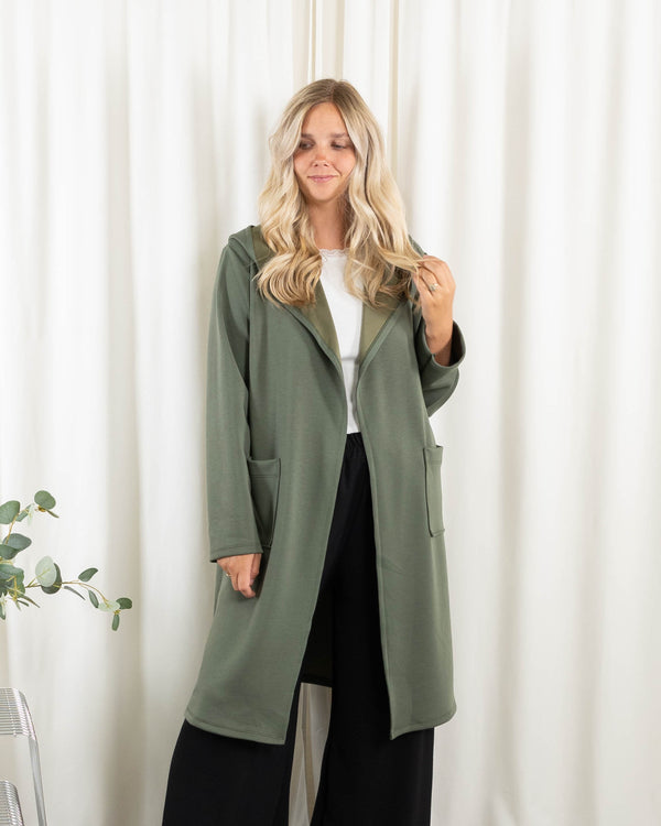 Lexi sweat/cardigan, Khaki