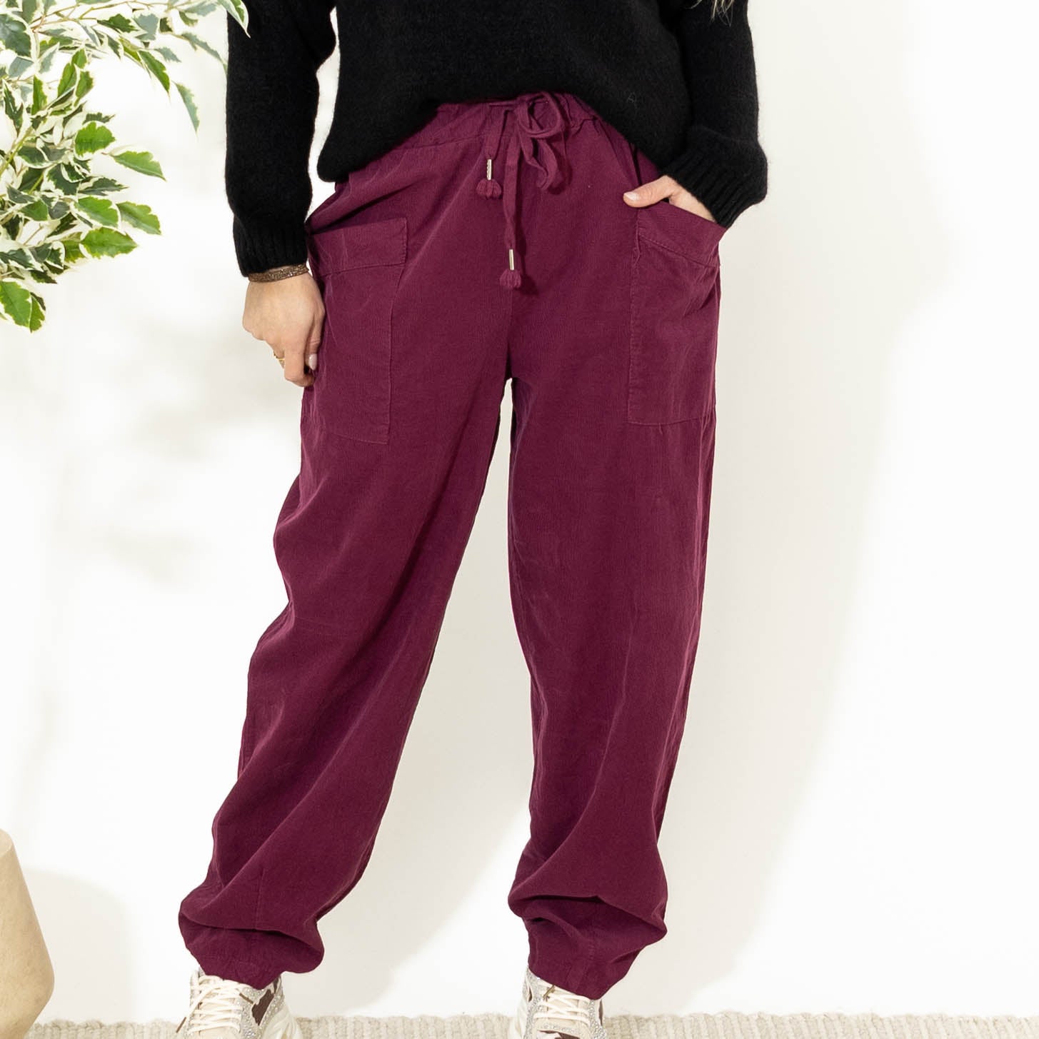 Brenda baggy bukser, Bordeaux