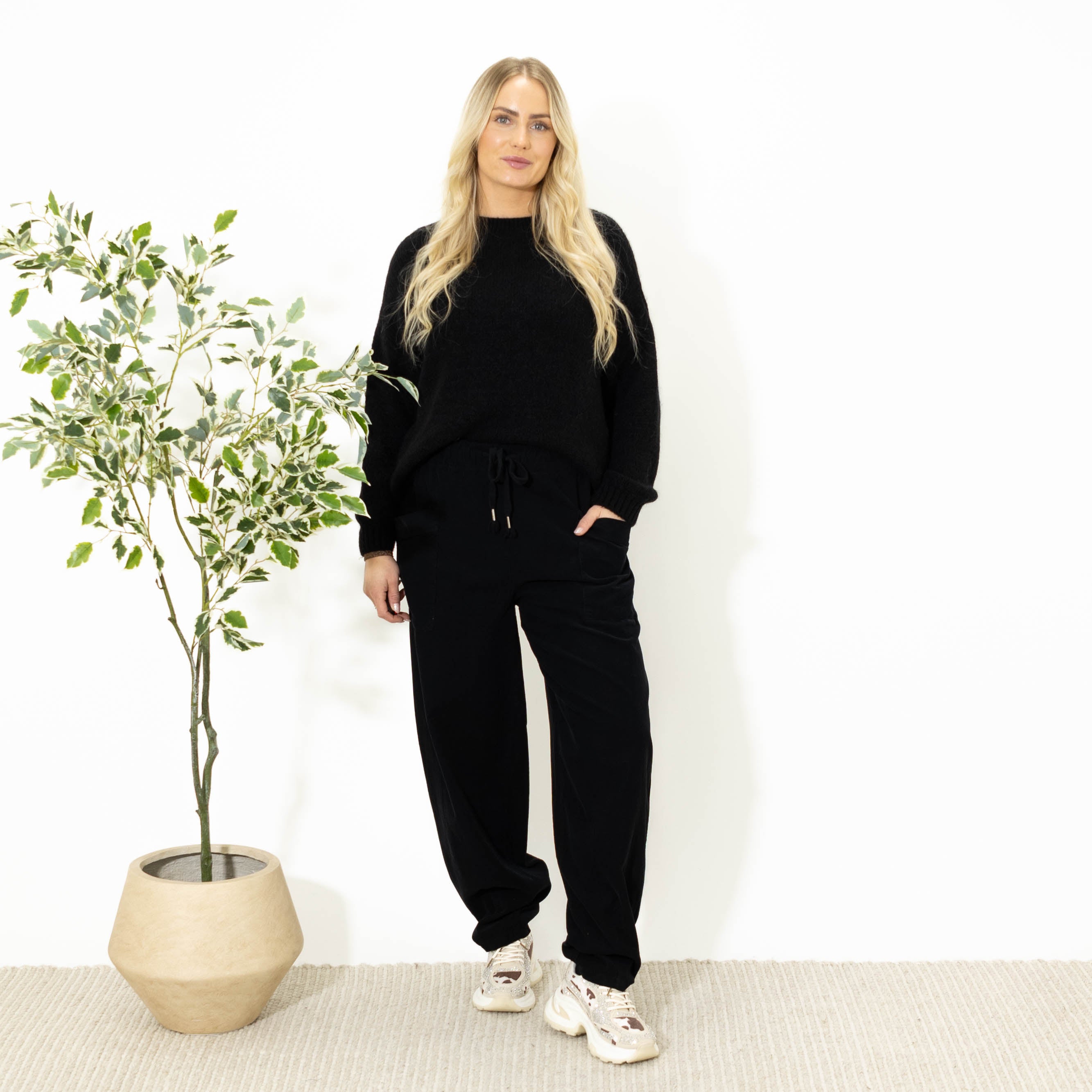 Brenda baggy bukser, Sort