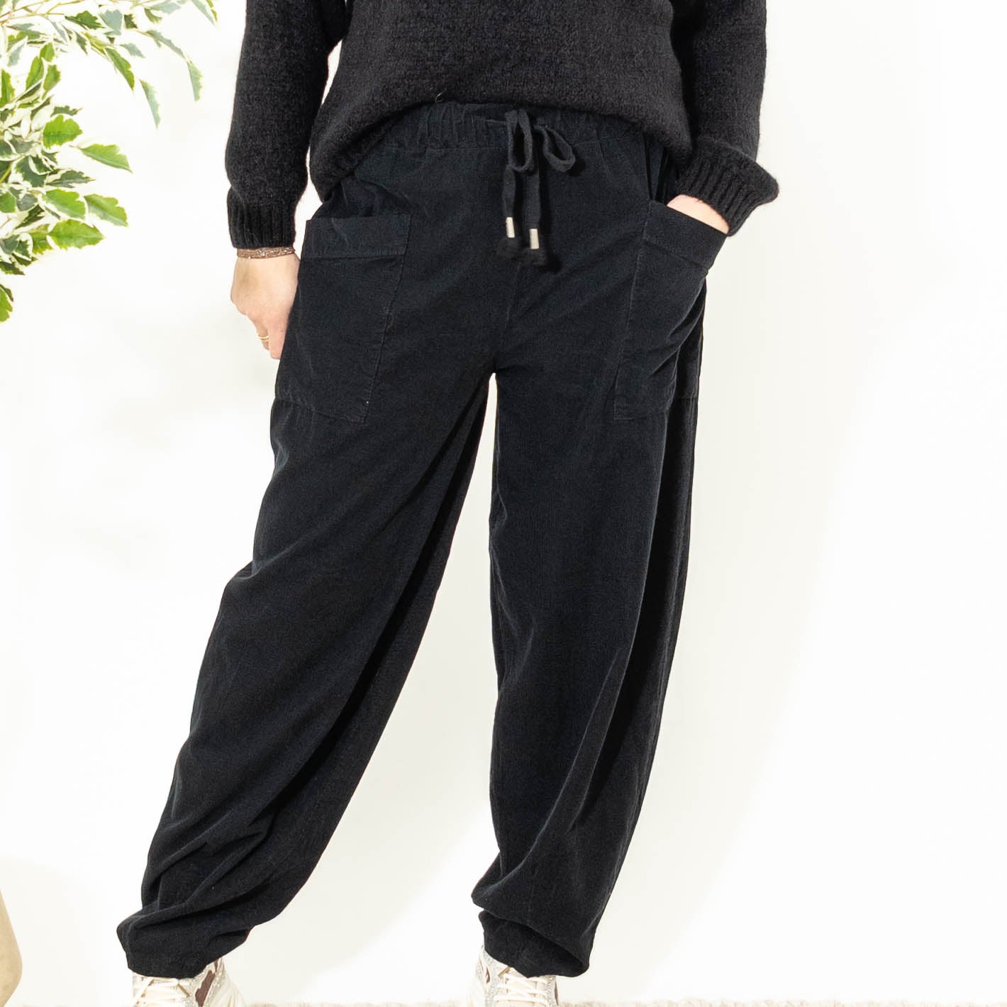 Brenda baggy bukser, Sort