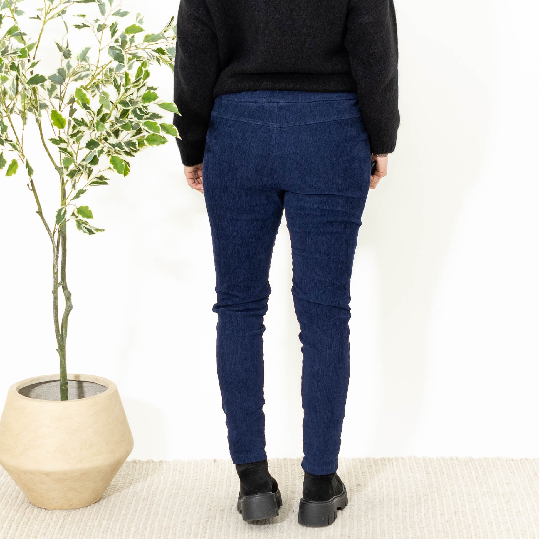 Brianna fløjlsbukser, Navy