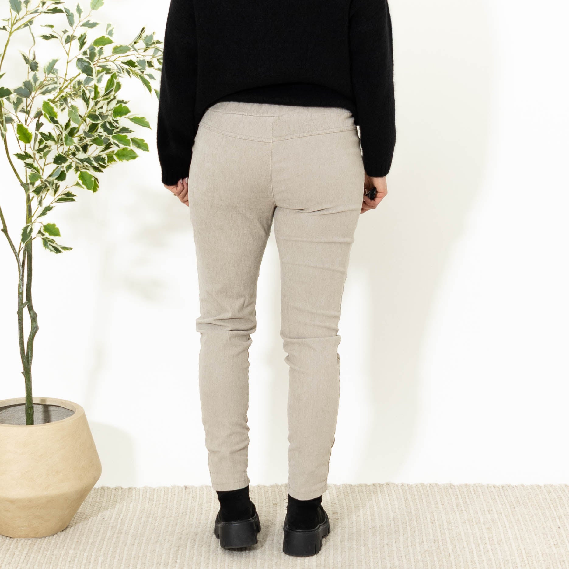 Brianna fløjlsbukser, Beige