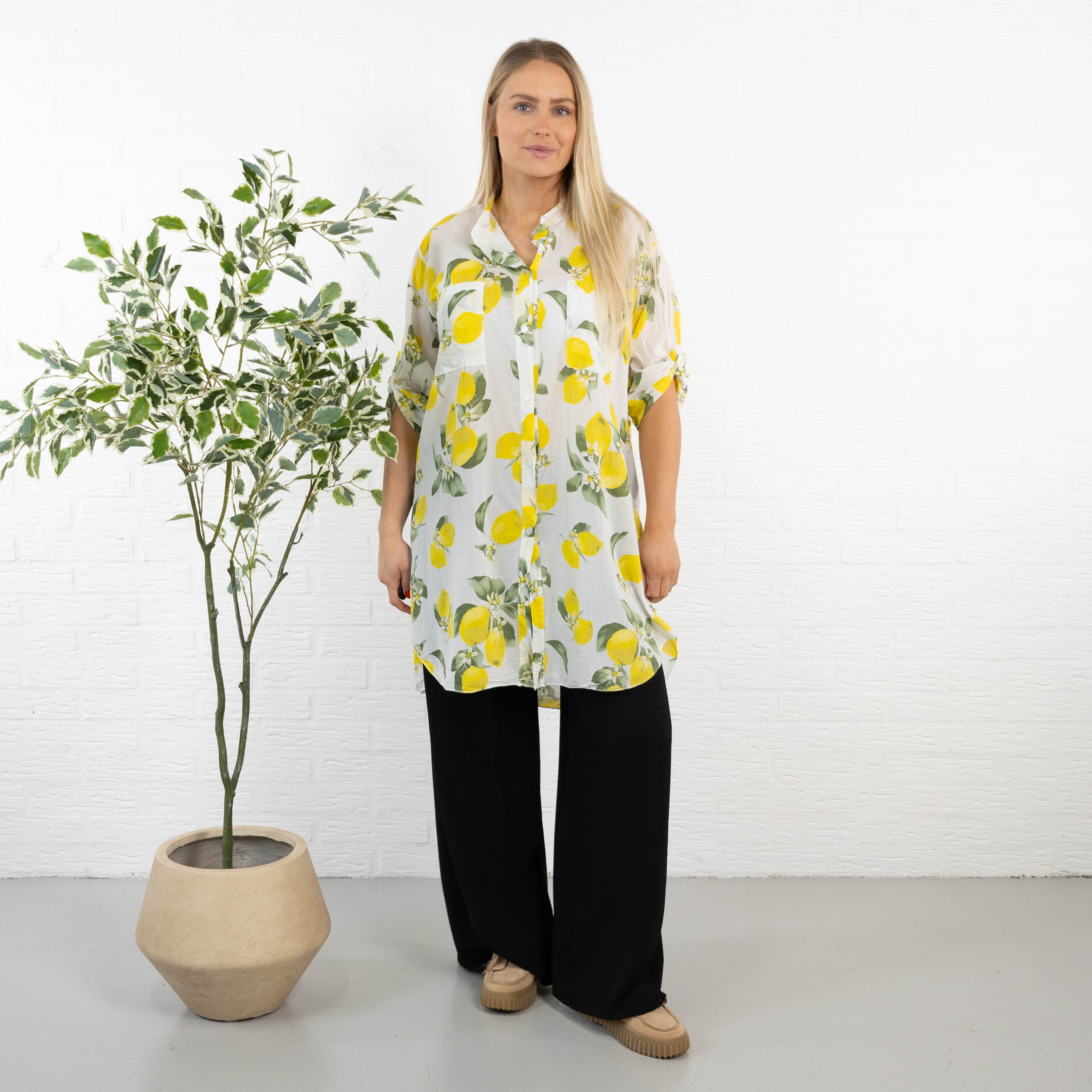 Jeanette skjorte/tunika, Khaki
