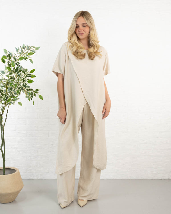 Marishka 2 delt sæt, Beige
