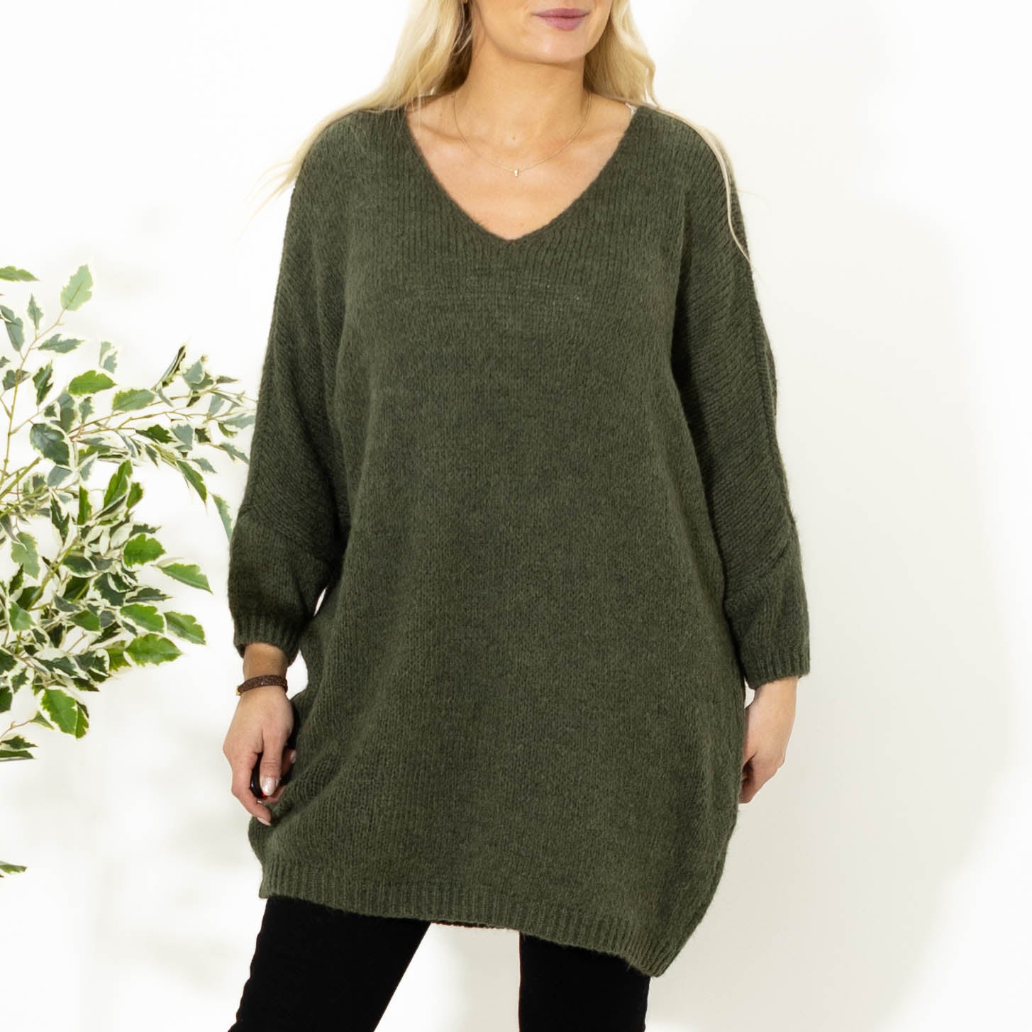 Aster tunikakjole, Khaki