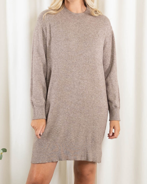 Mette strikkjole, Taupe