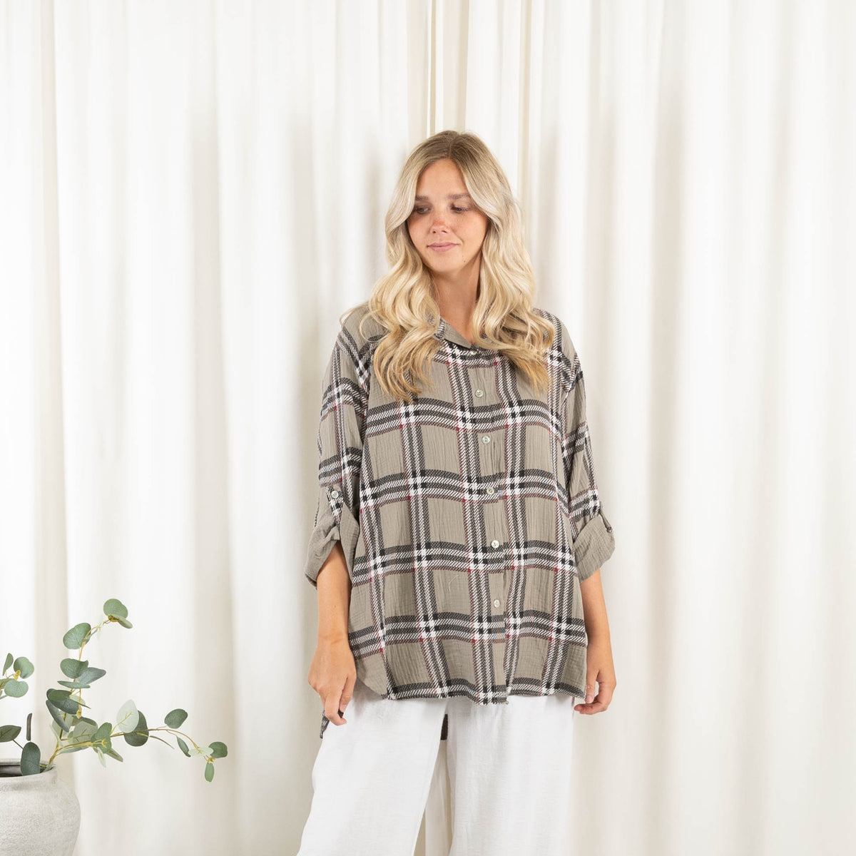 Katja skjorte, Taupe