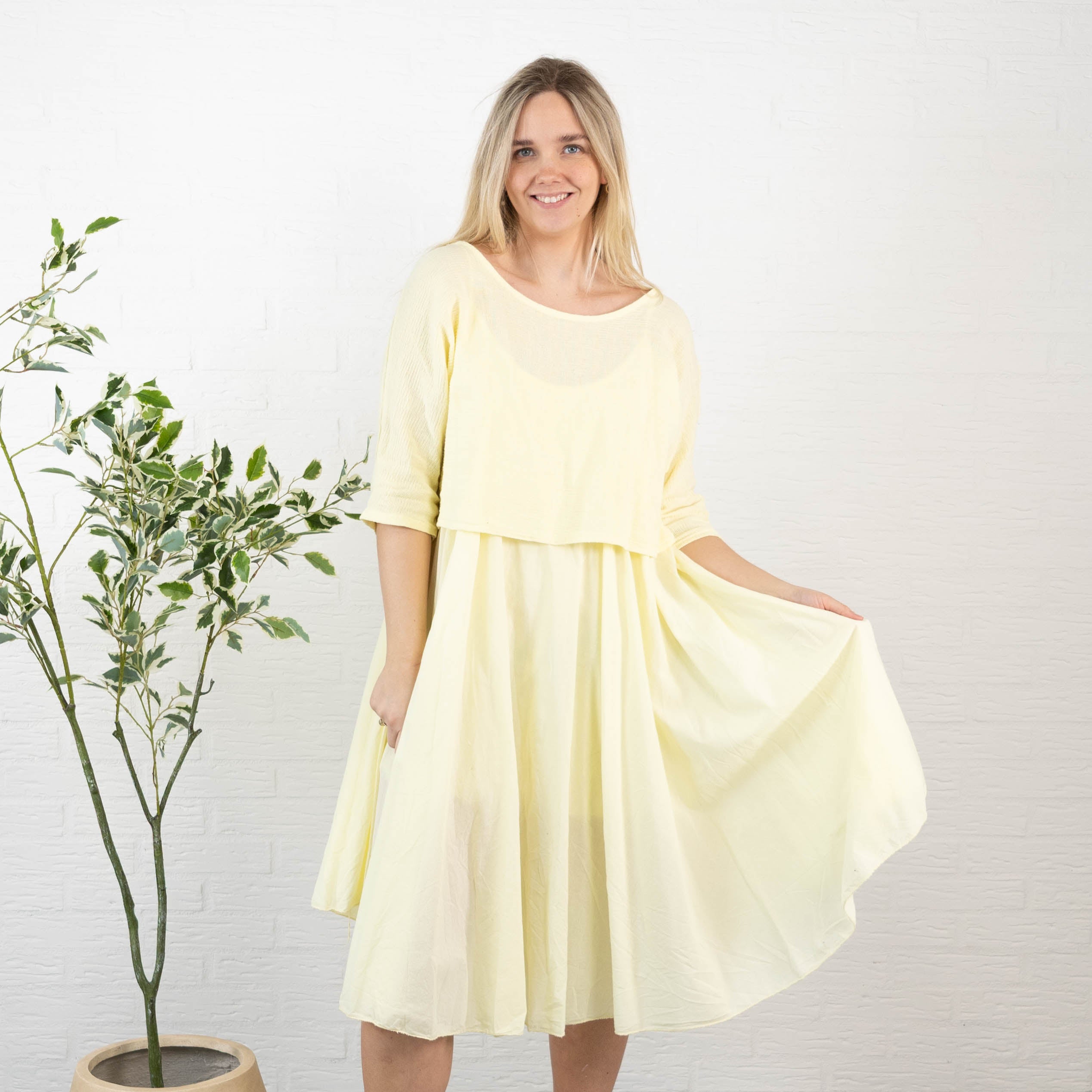 Kyra kjole, Gul