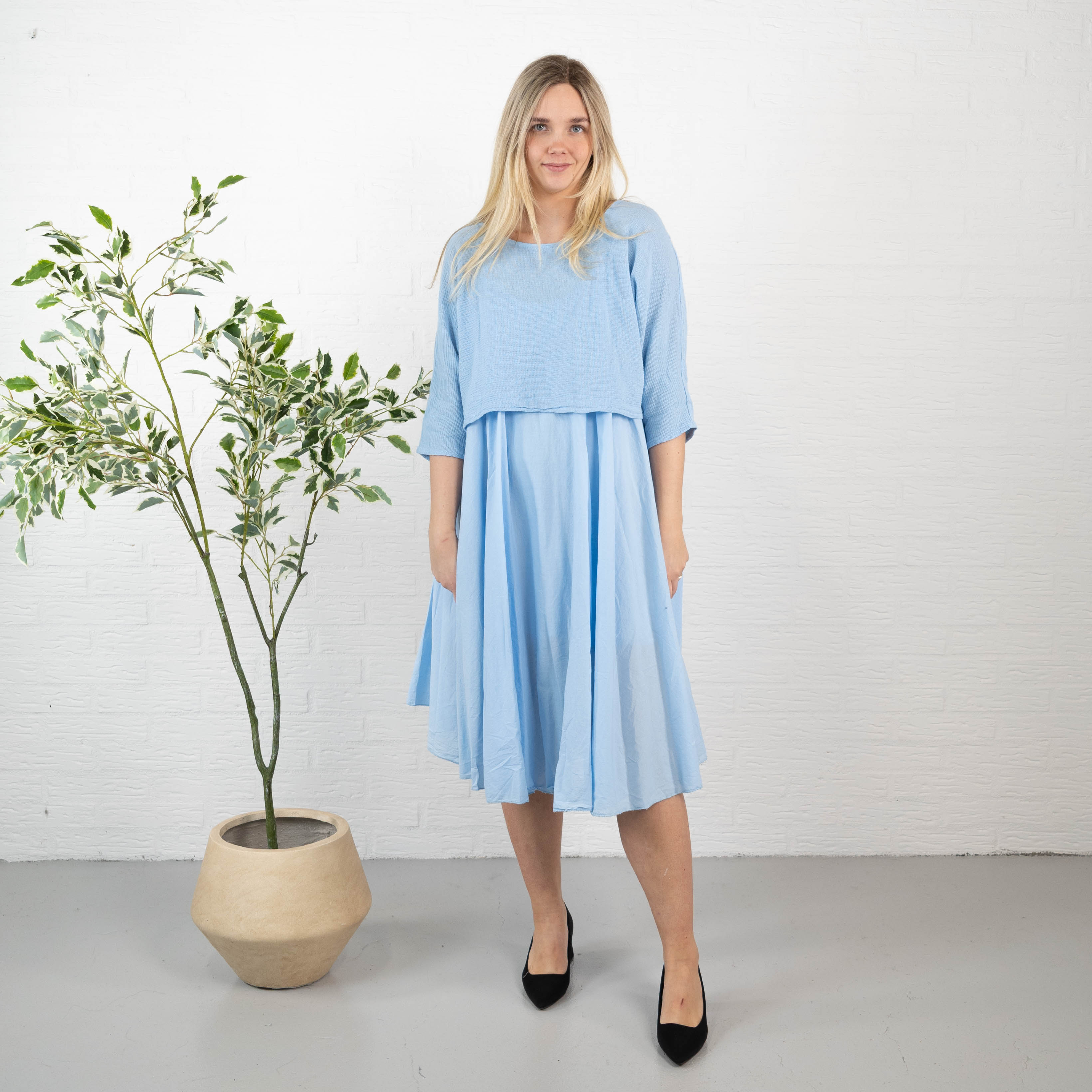 Kyra kjole, Lyseblå