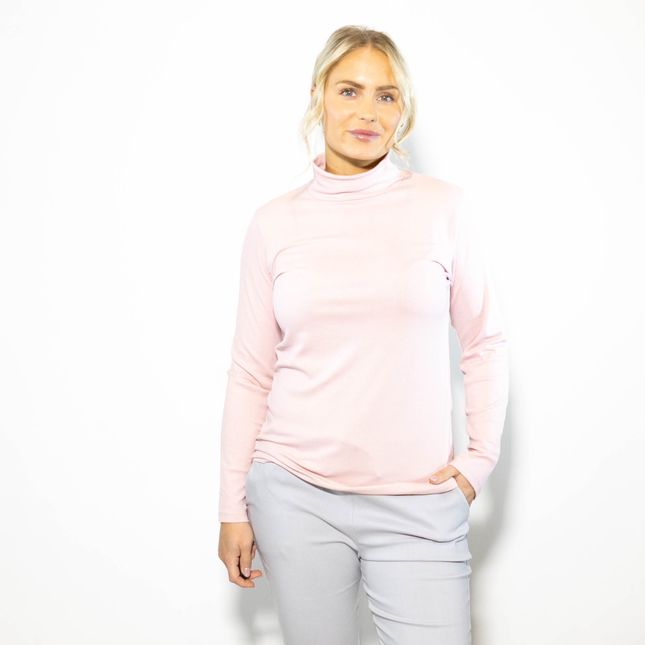 Mel turtleneck long sleeve, Rosa