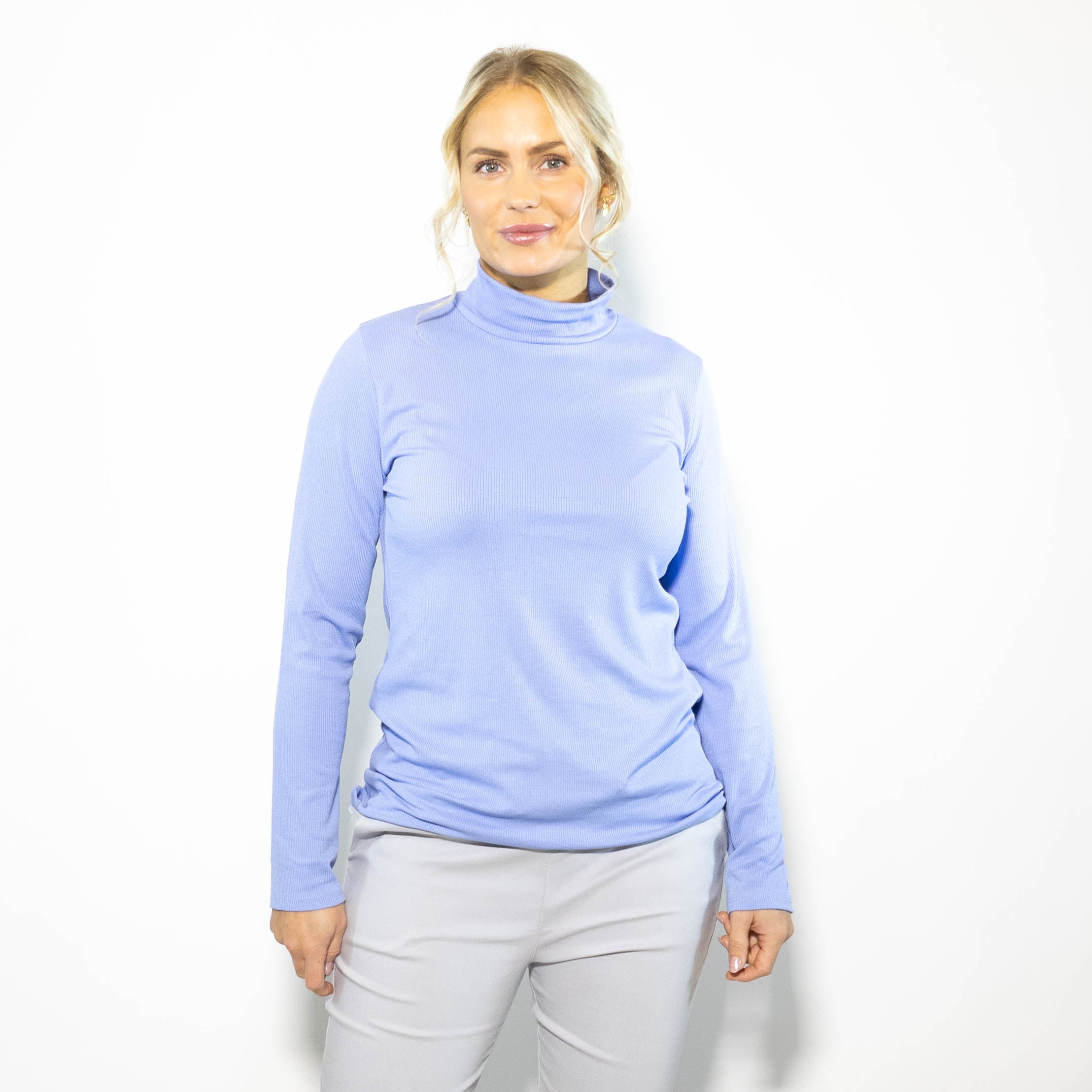 Mel turtleneck long sleeve, Lyseblå