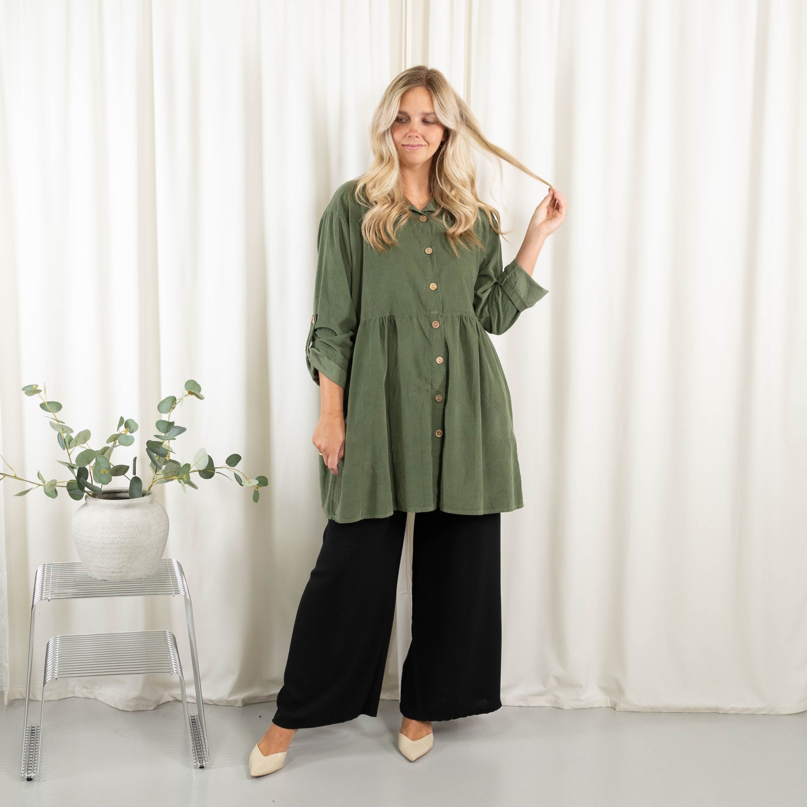 Belinda tunika/kjole, Khaki