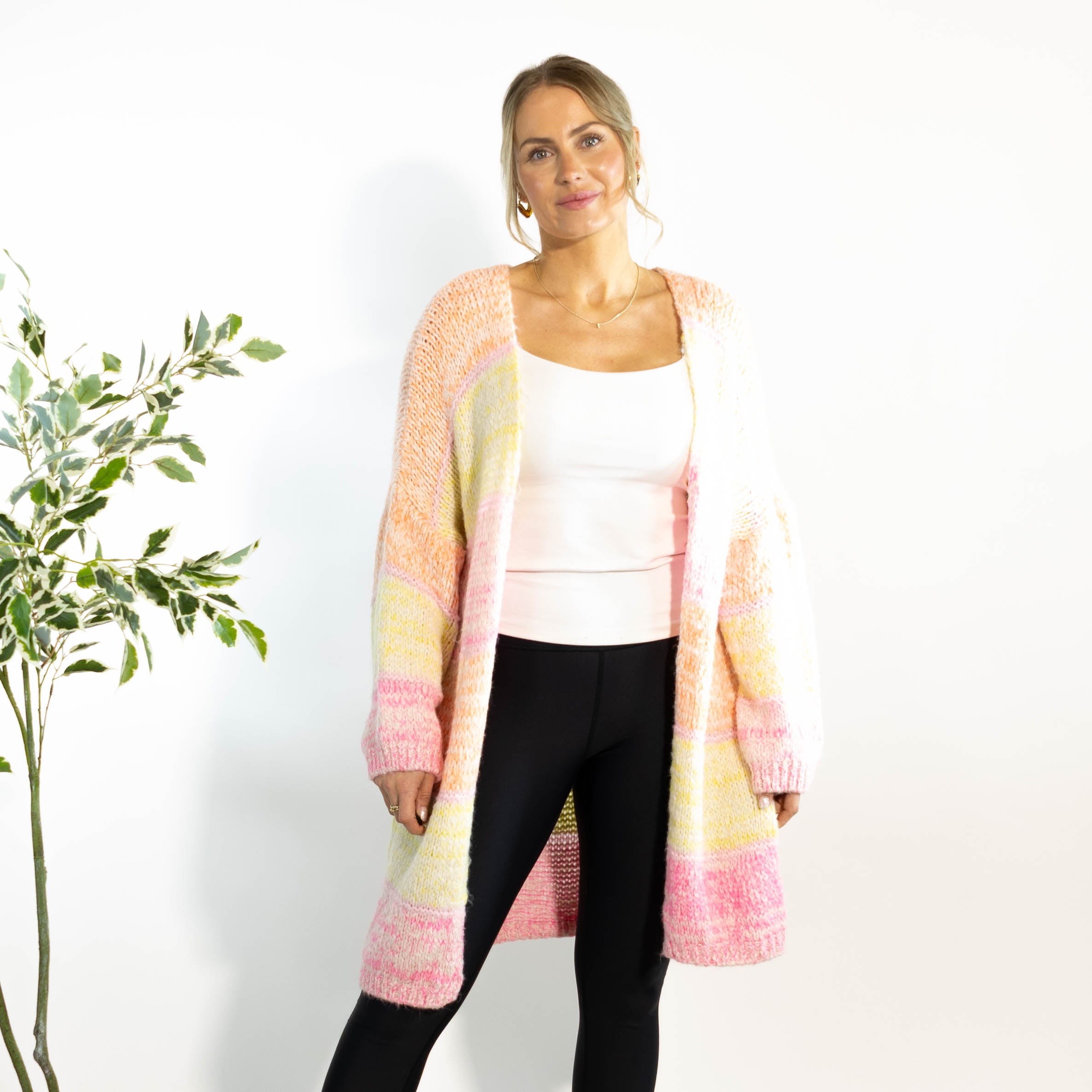 Annette strikcardigan, Gul