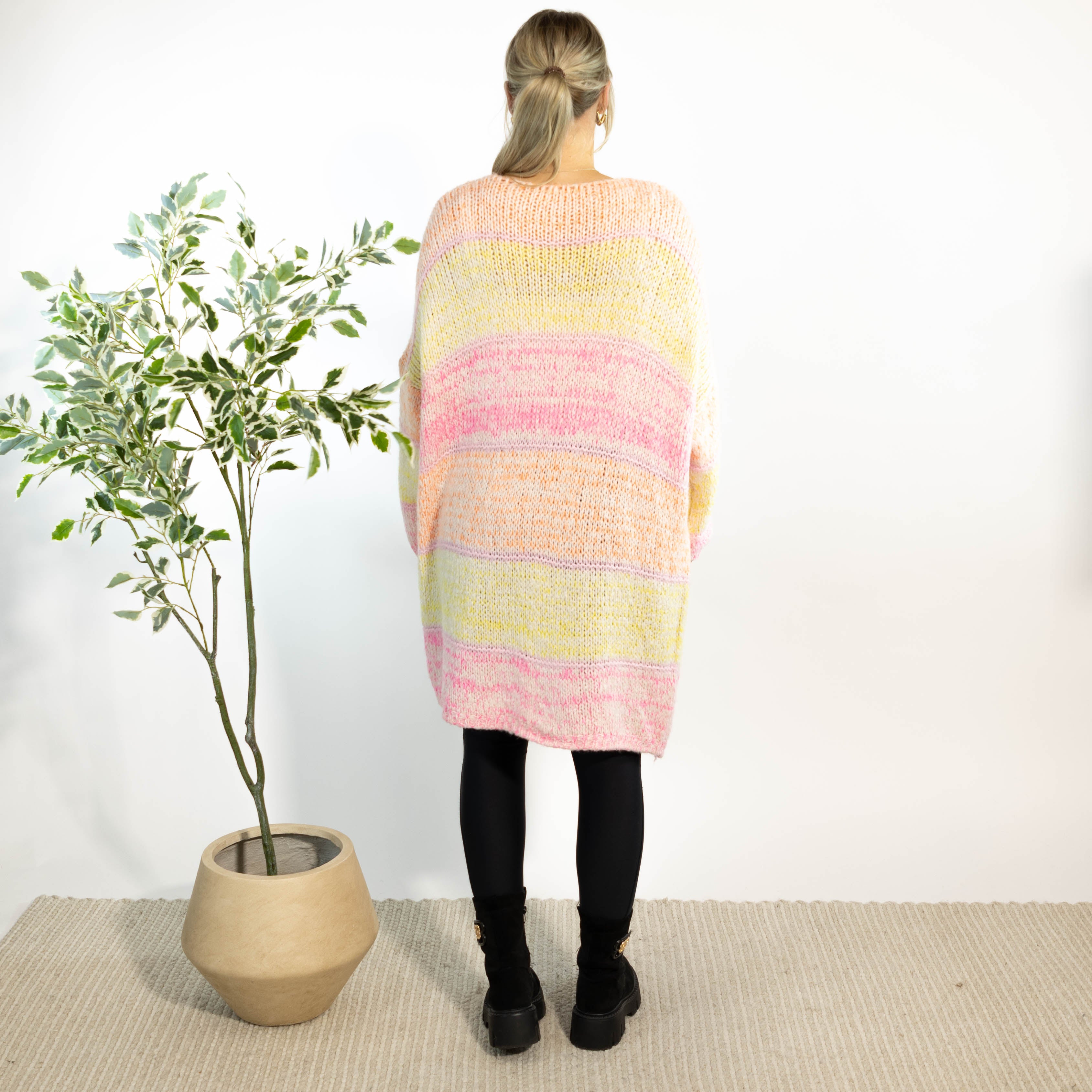 Annette strikcardigan, Gul