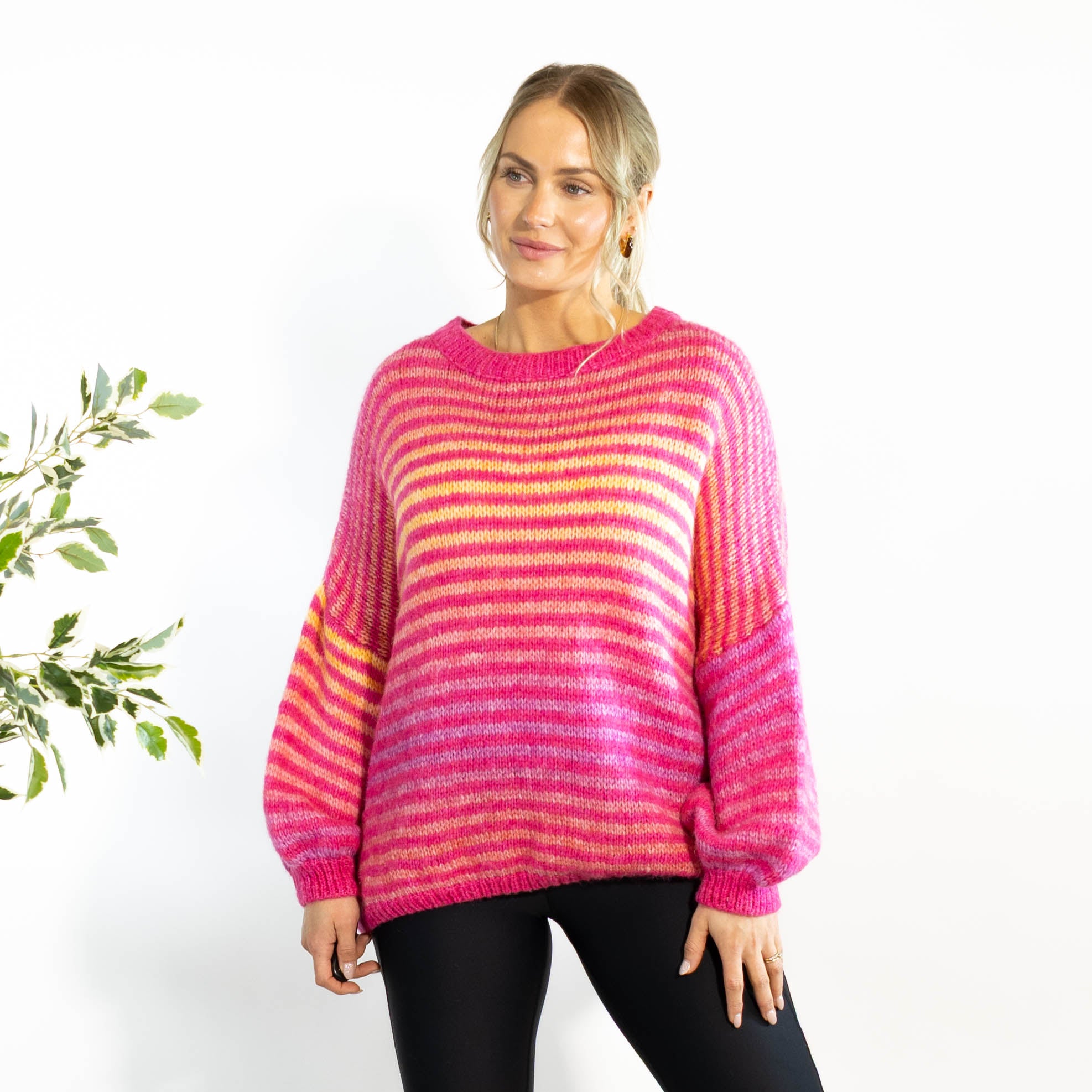 Tammy stribet strik, Pink