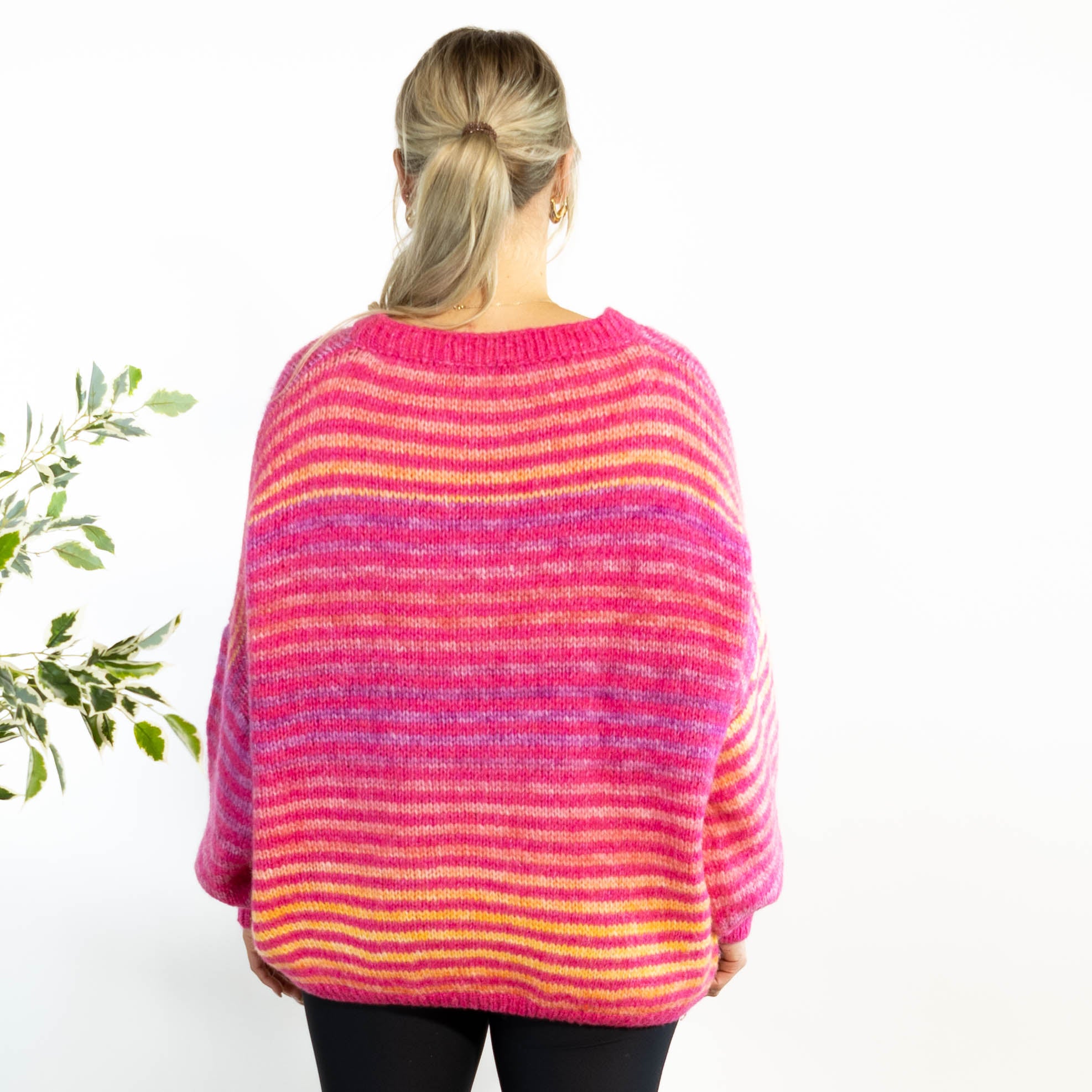 Tammy stribet strik, Pink