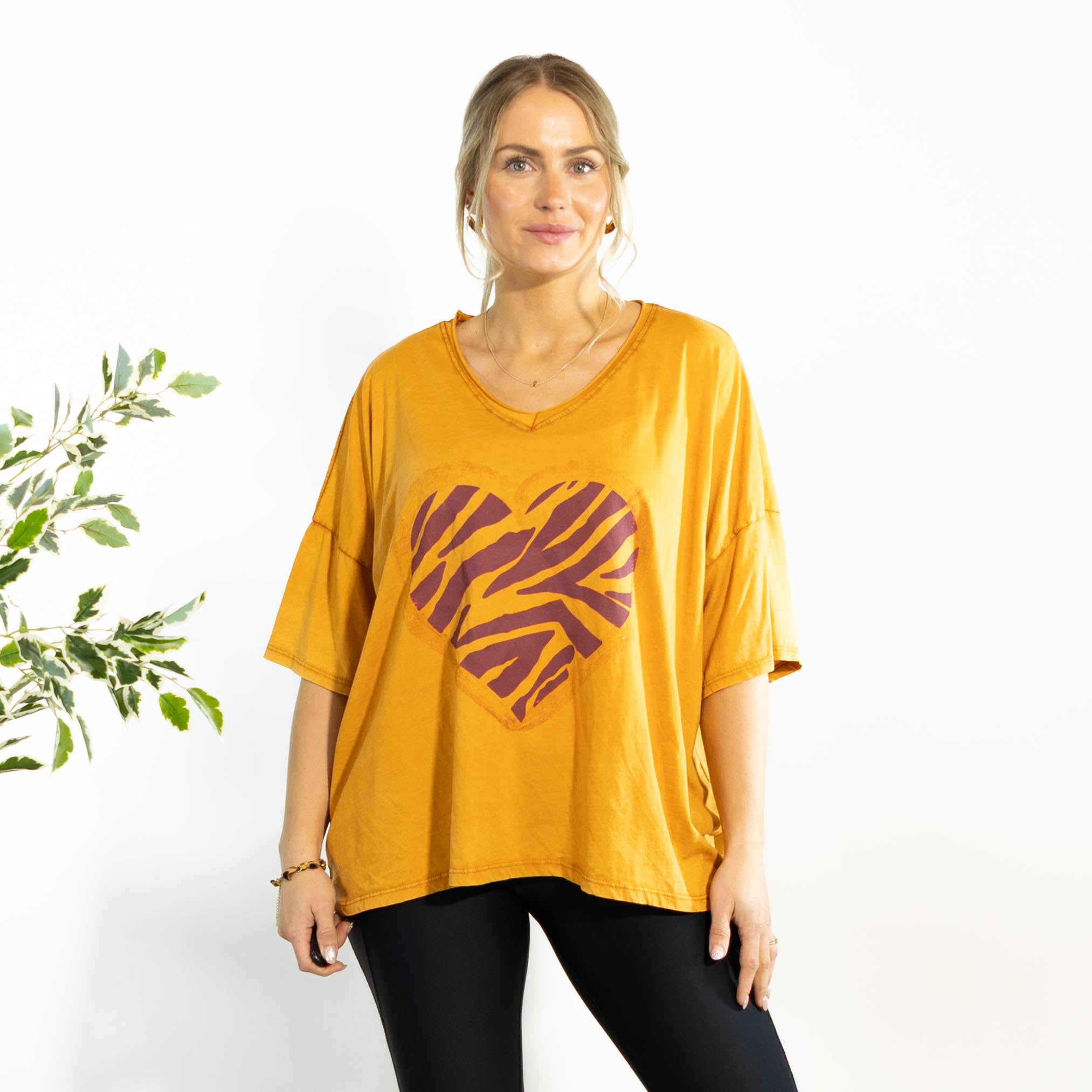 Tinka acid wash t-shirt, Orange