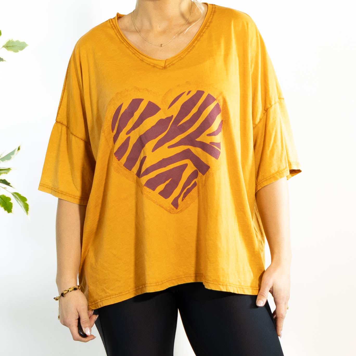 Tinka acid wash t-shirt, Orange