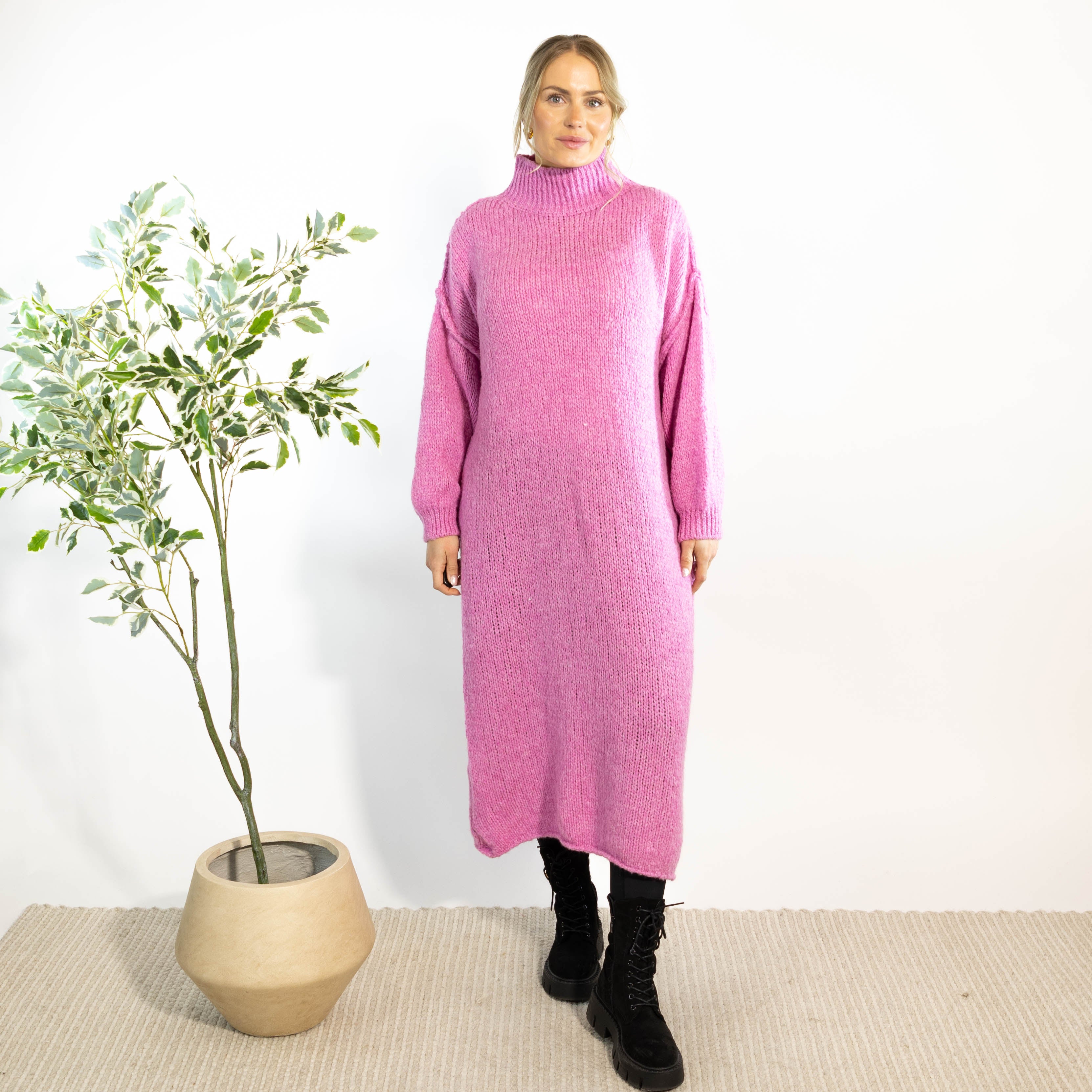 Gry strikkjole, Rosa