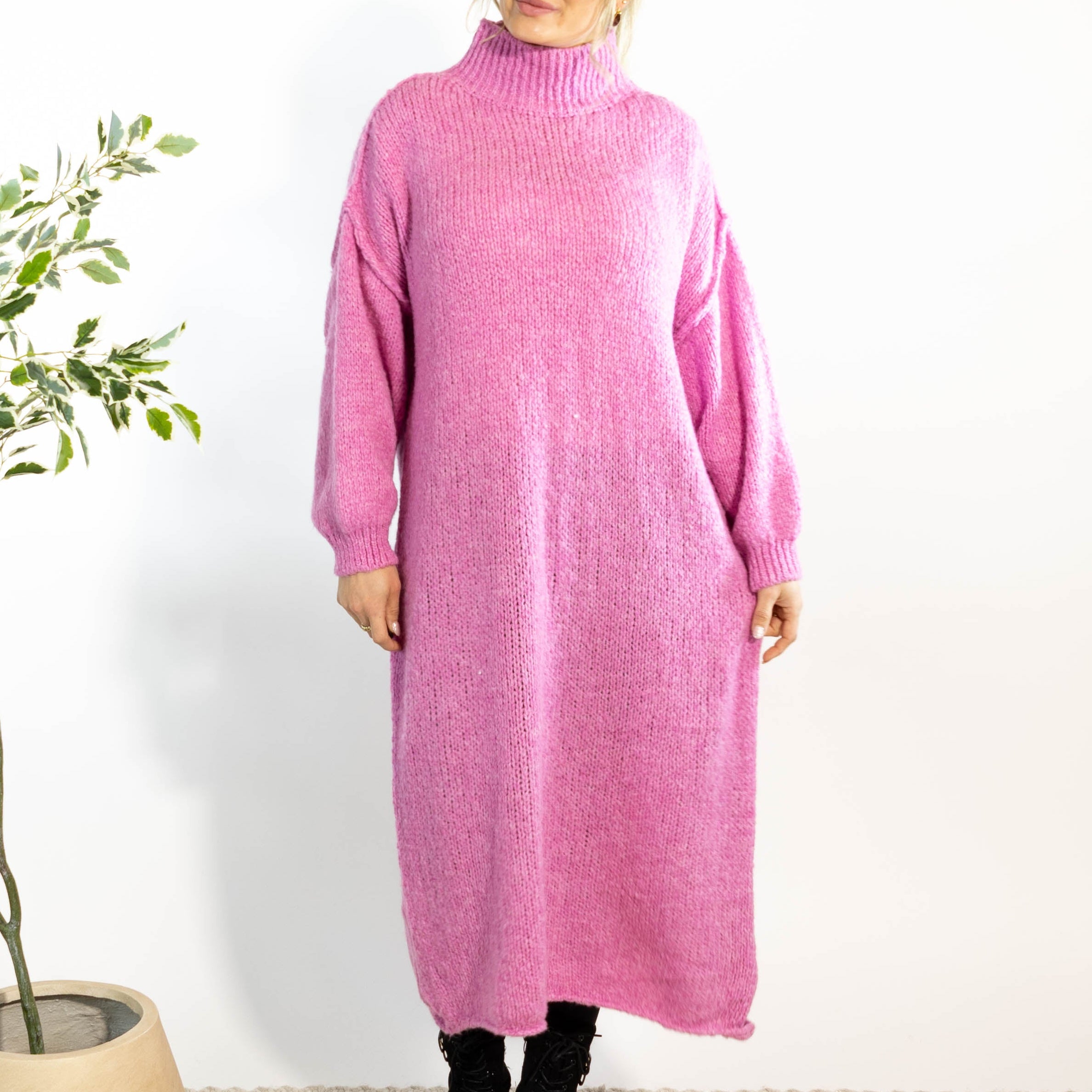 Gry strikkjole, Rosa