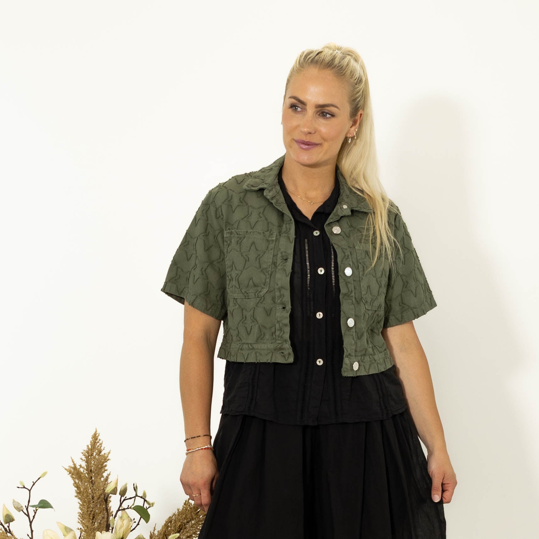 Star kort jakke, Khaki