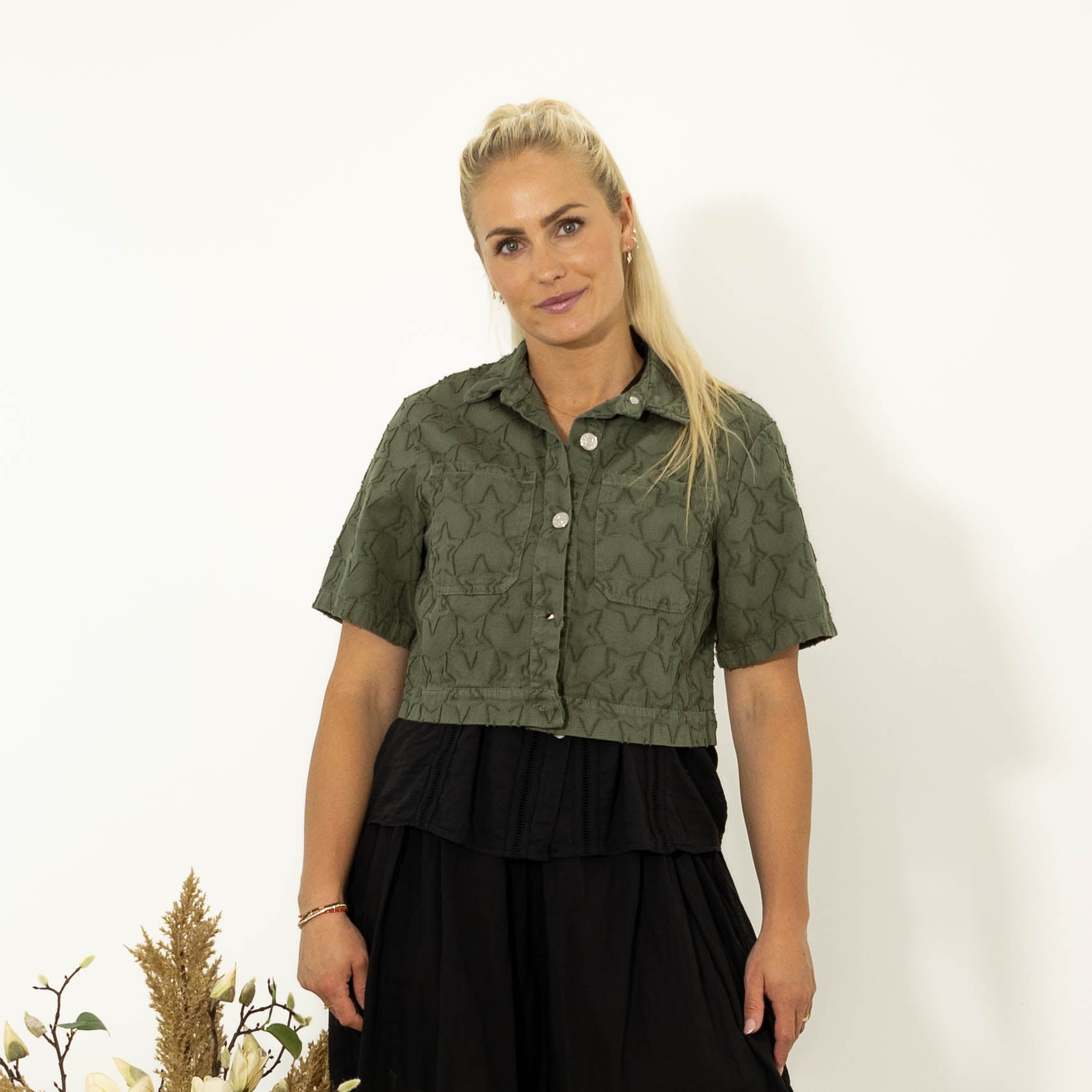 Star kort jakke, Khaki