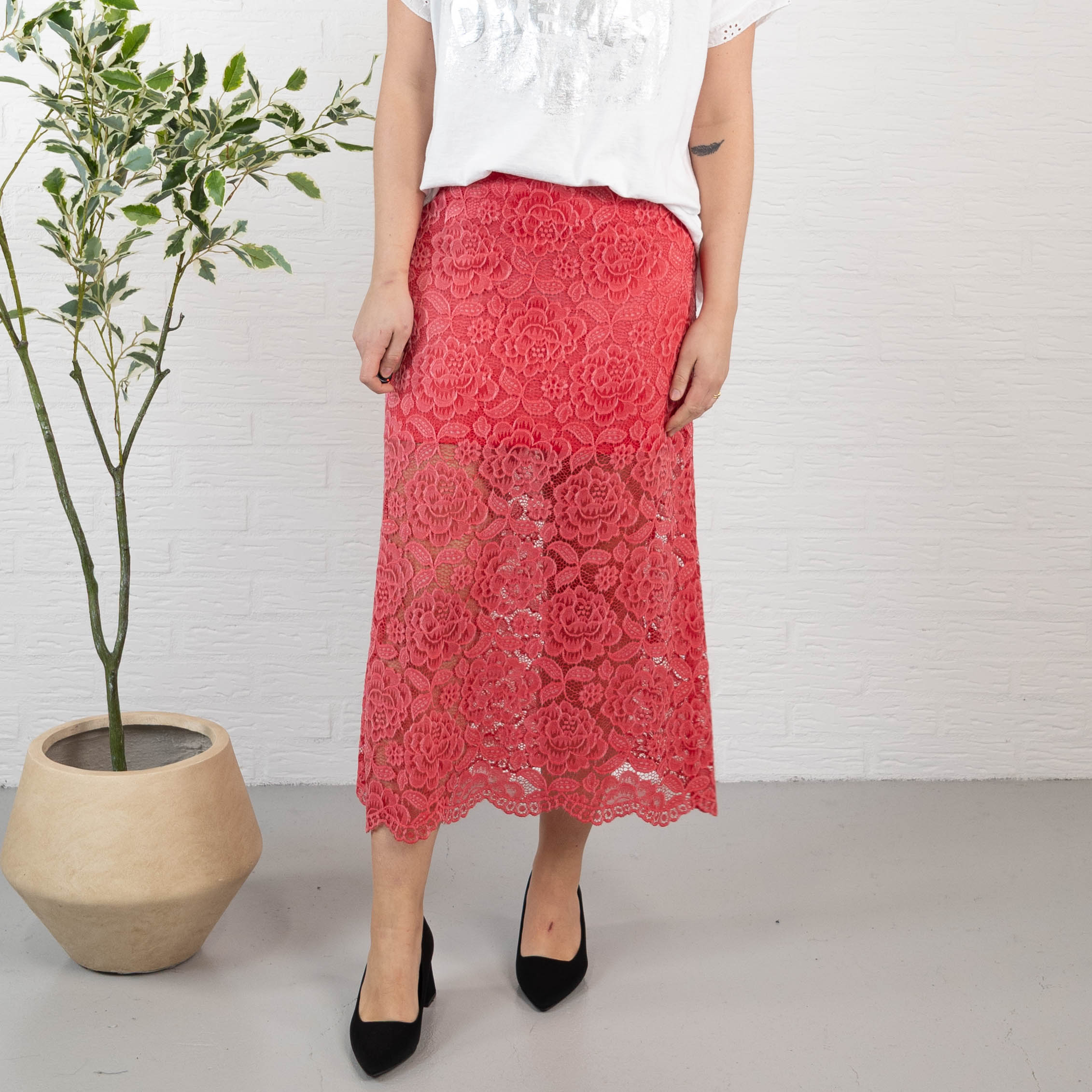 Virginia nederdel, rød