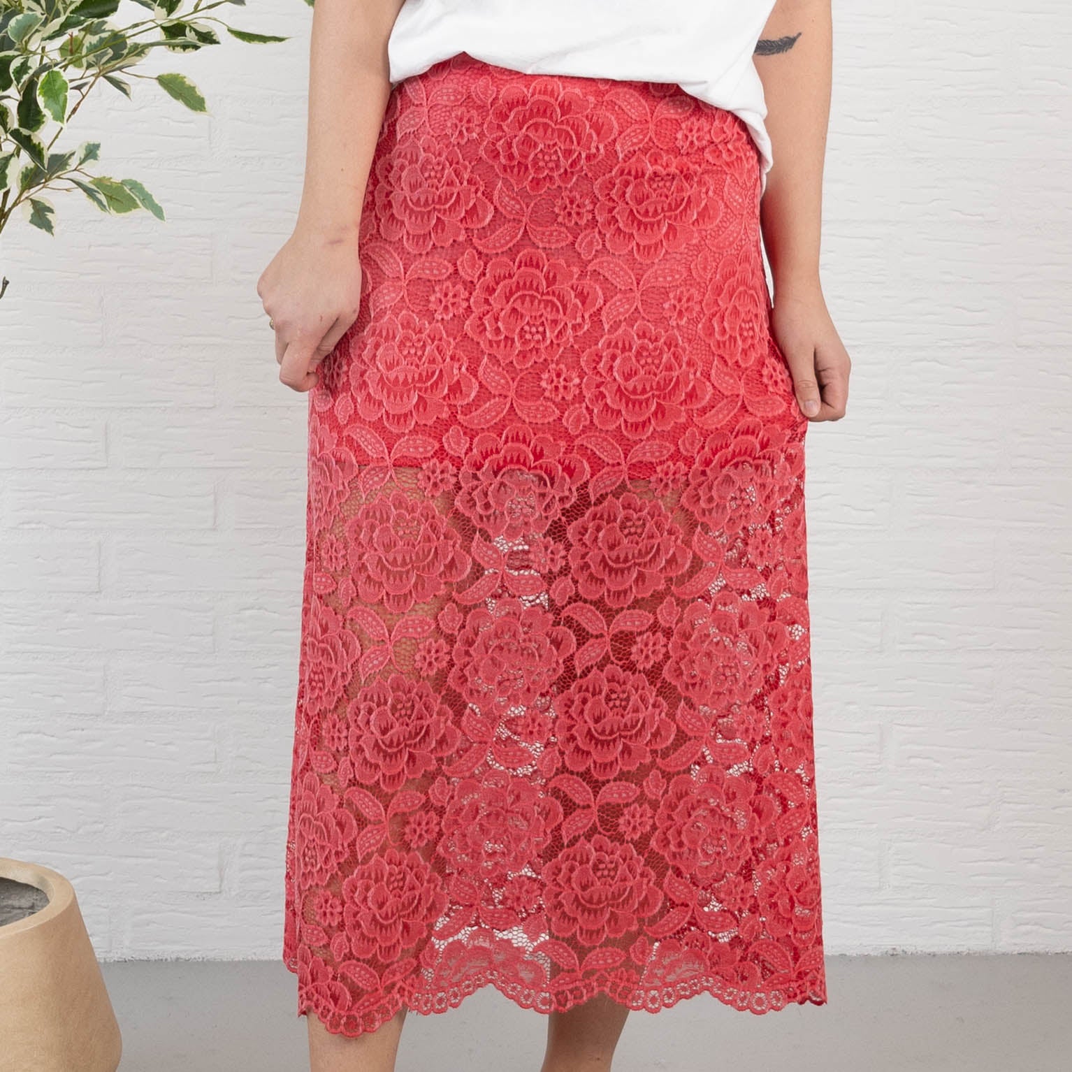 Virginia nederdel, rød