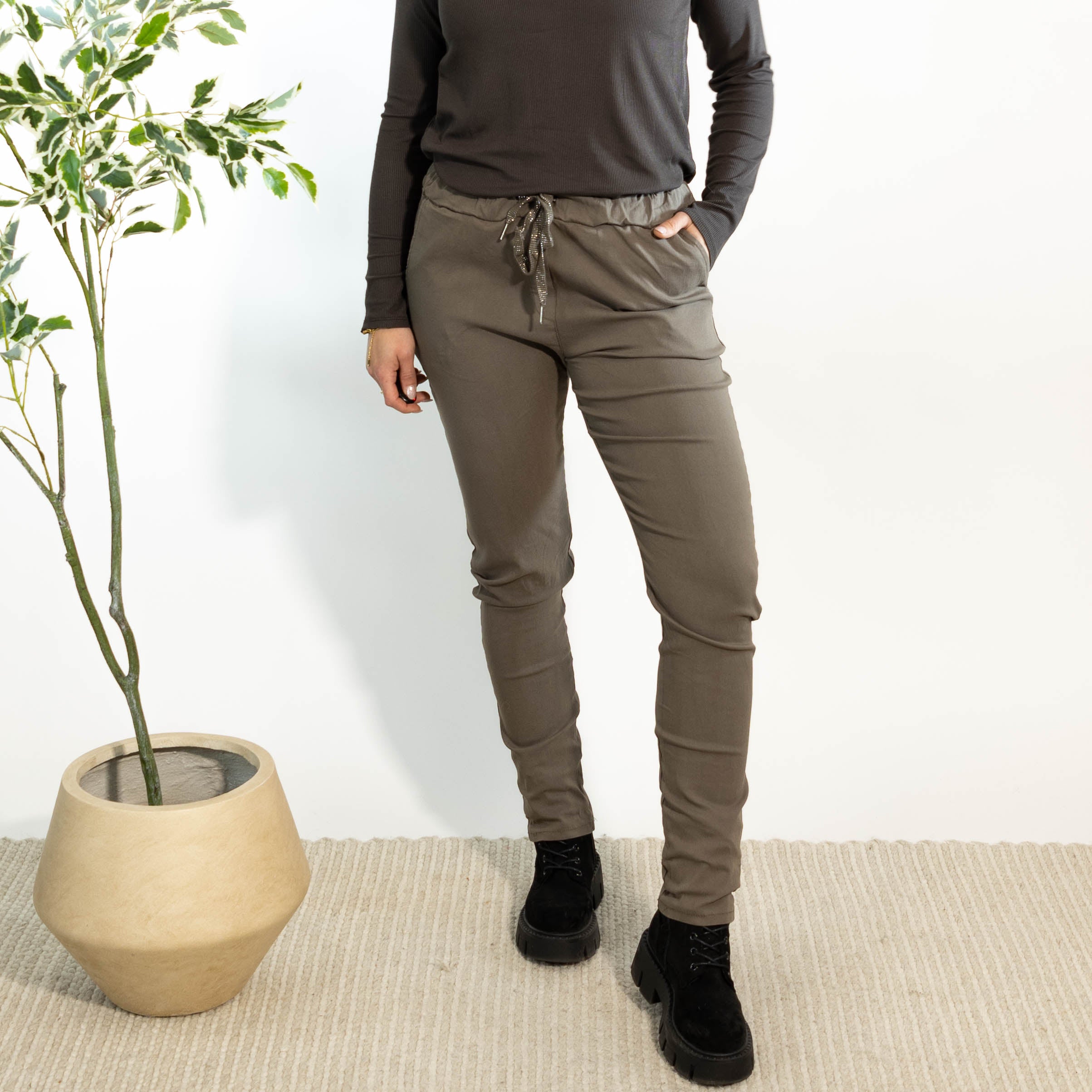 Krista bengaline bukser, Taupe