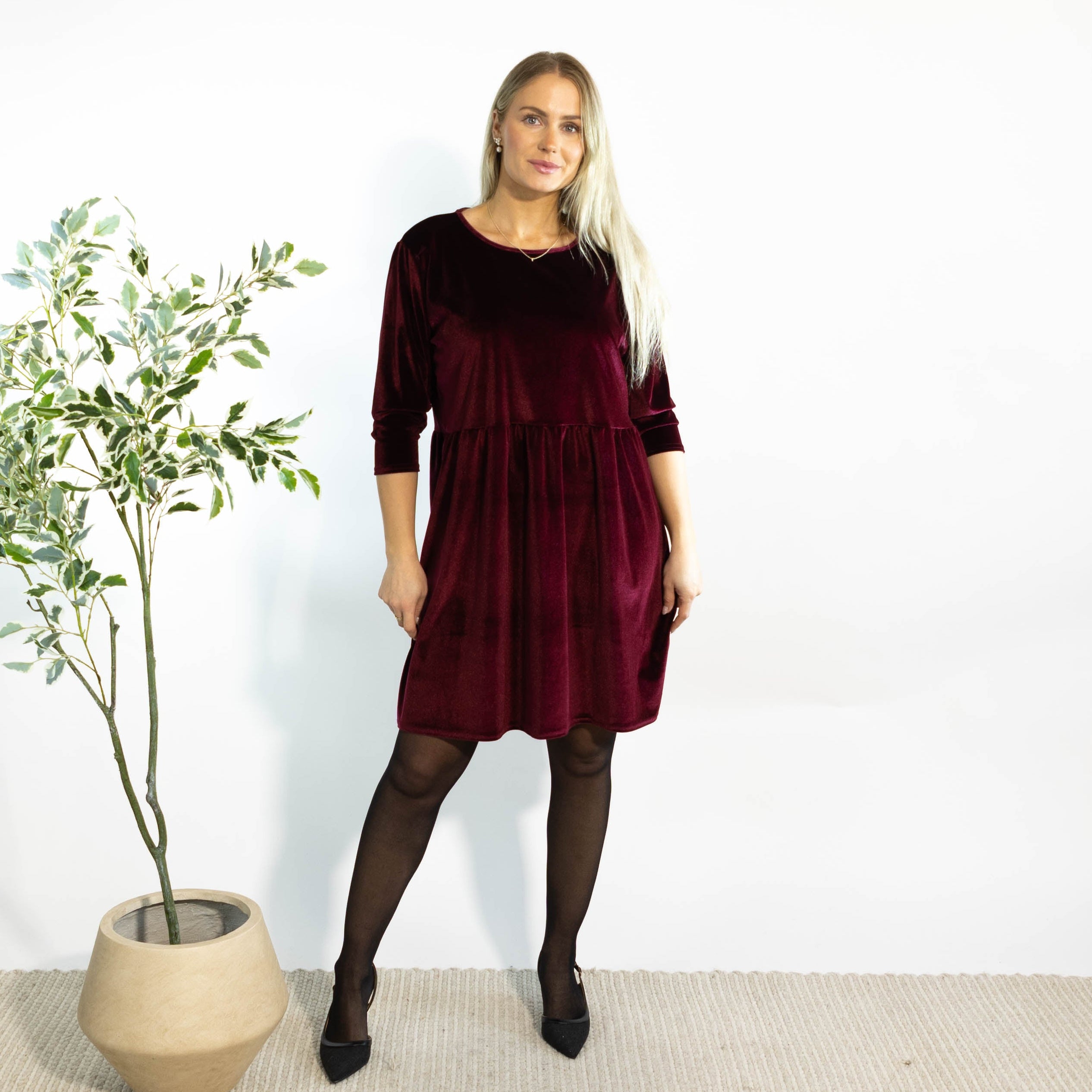 Chloe tunikakjole, Bordeaux