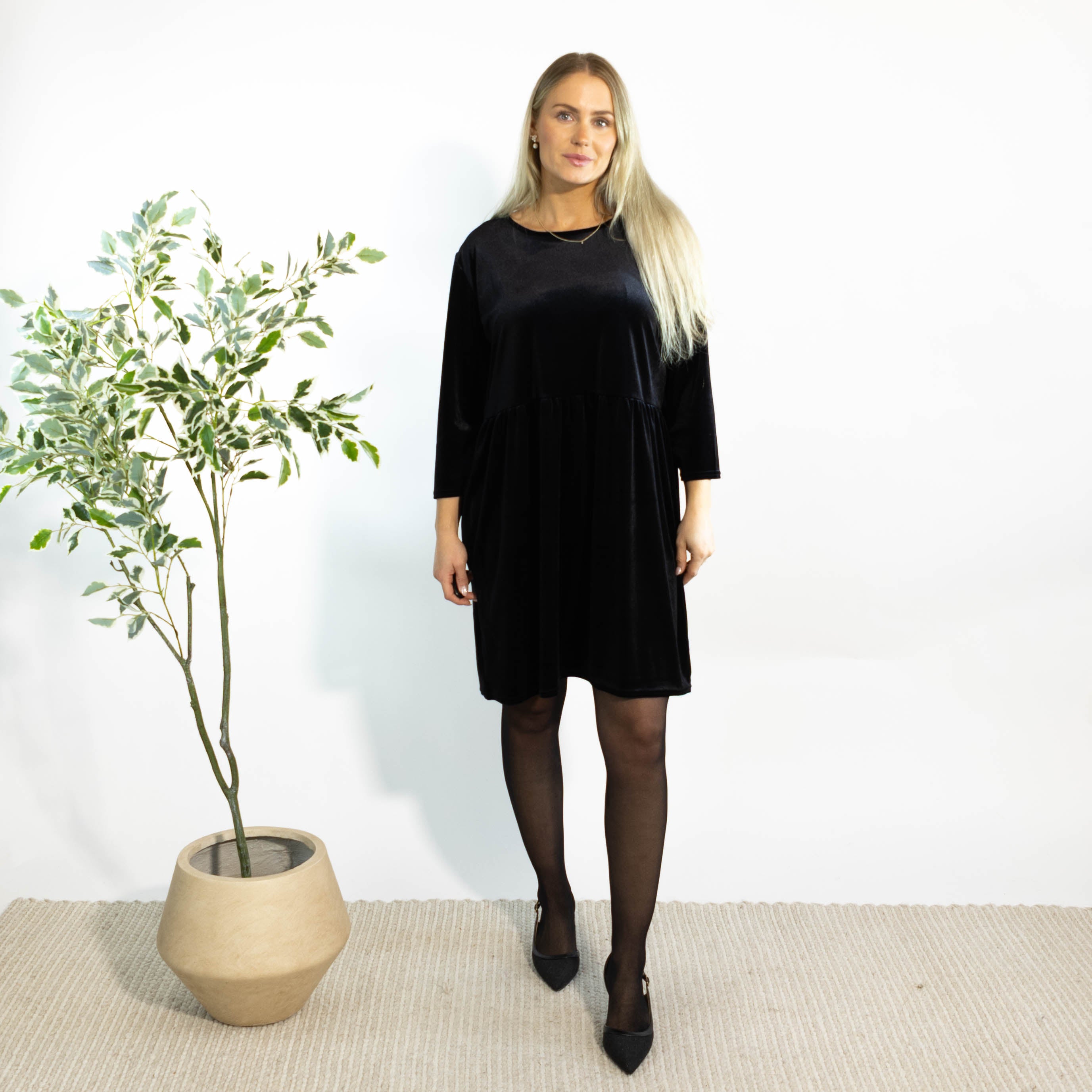 Chloe tunikakjole, Sort