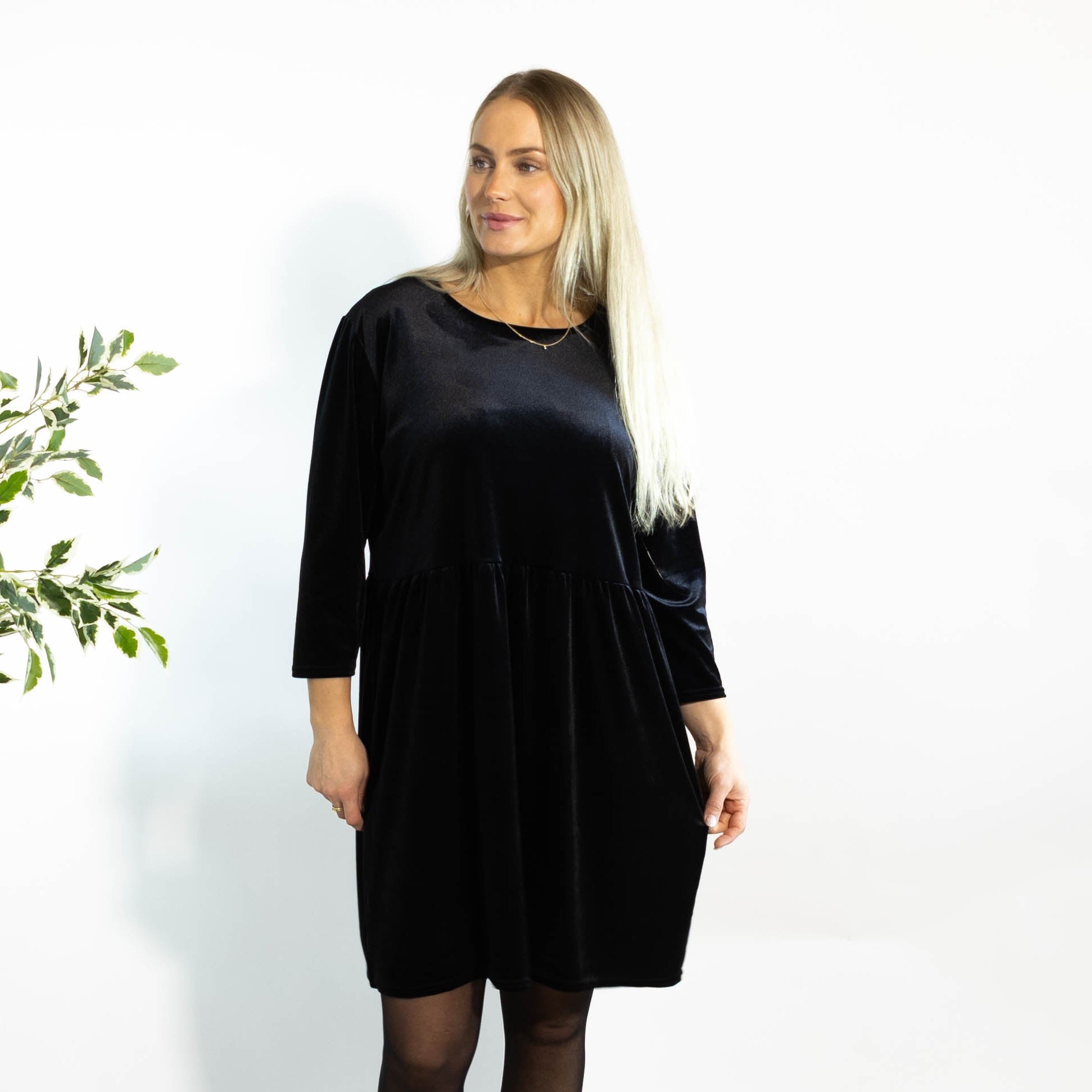 Chloe tunikakjole, Sort