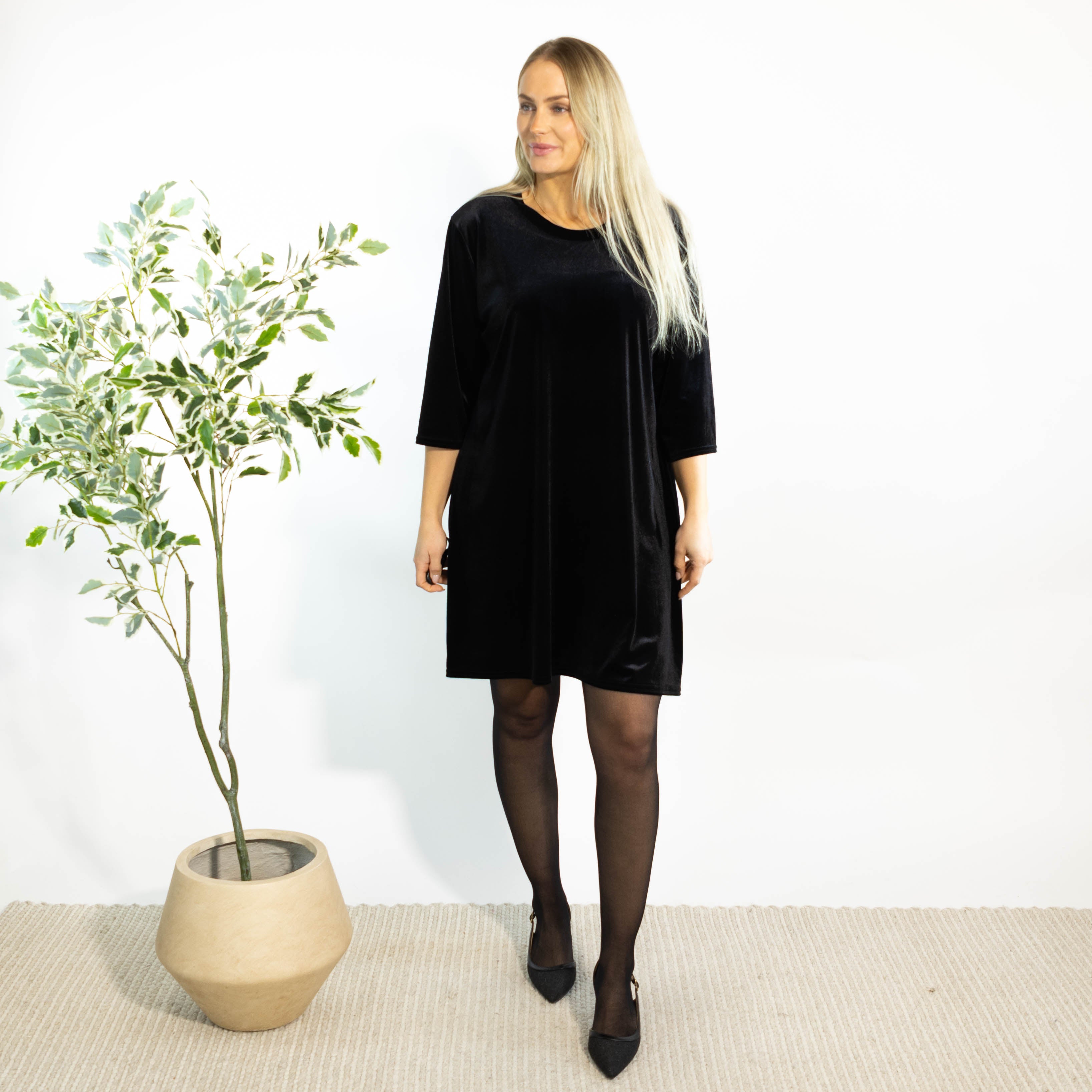 Brianne tunikakjole, Sort