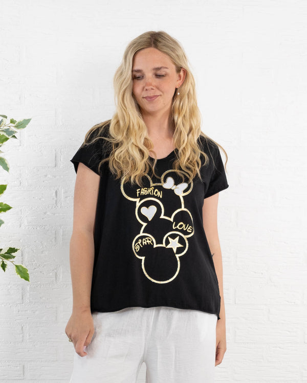 Minnie t-shirt, Sort