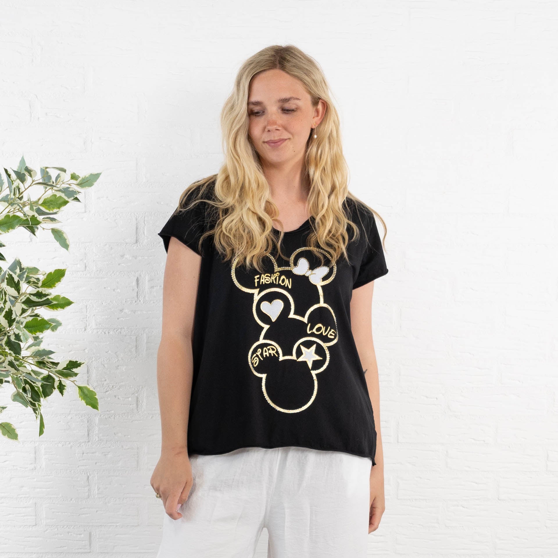 Minnie t-shirt, Sort