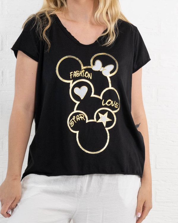 Minnie t-shirt, Sort