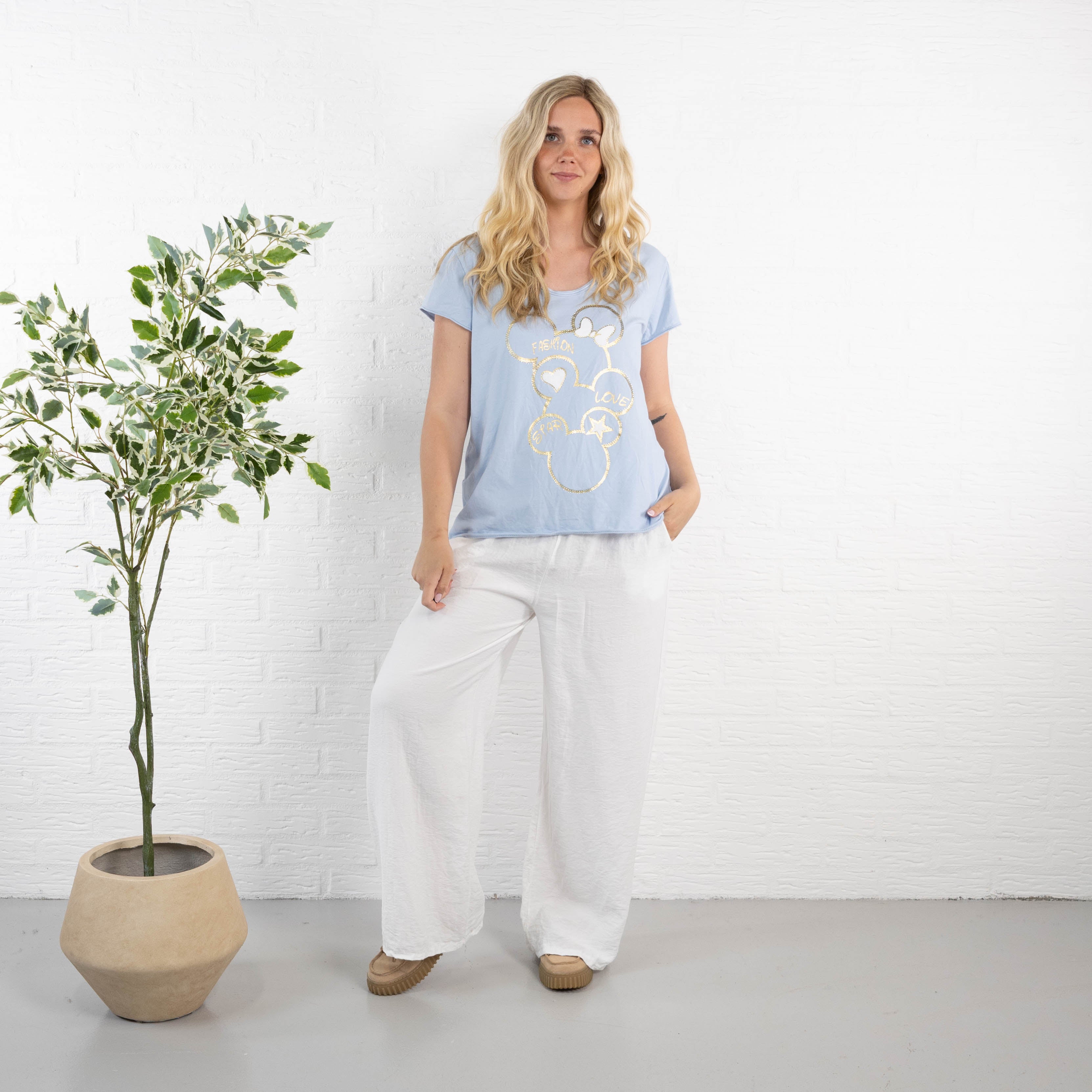 Minnie t-shirt, Lyseblå