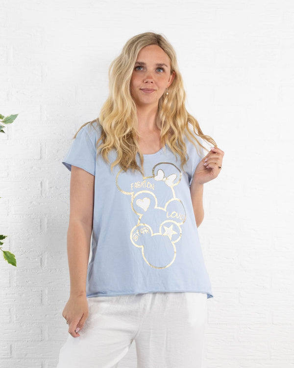 Minnie t-shirt, Lyseblå