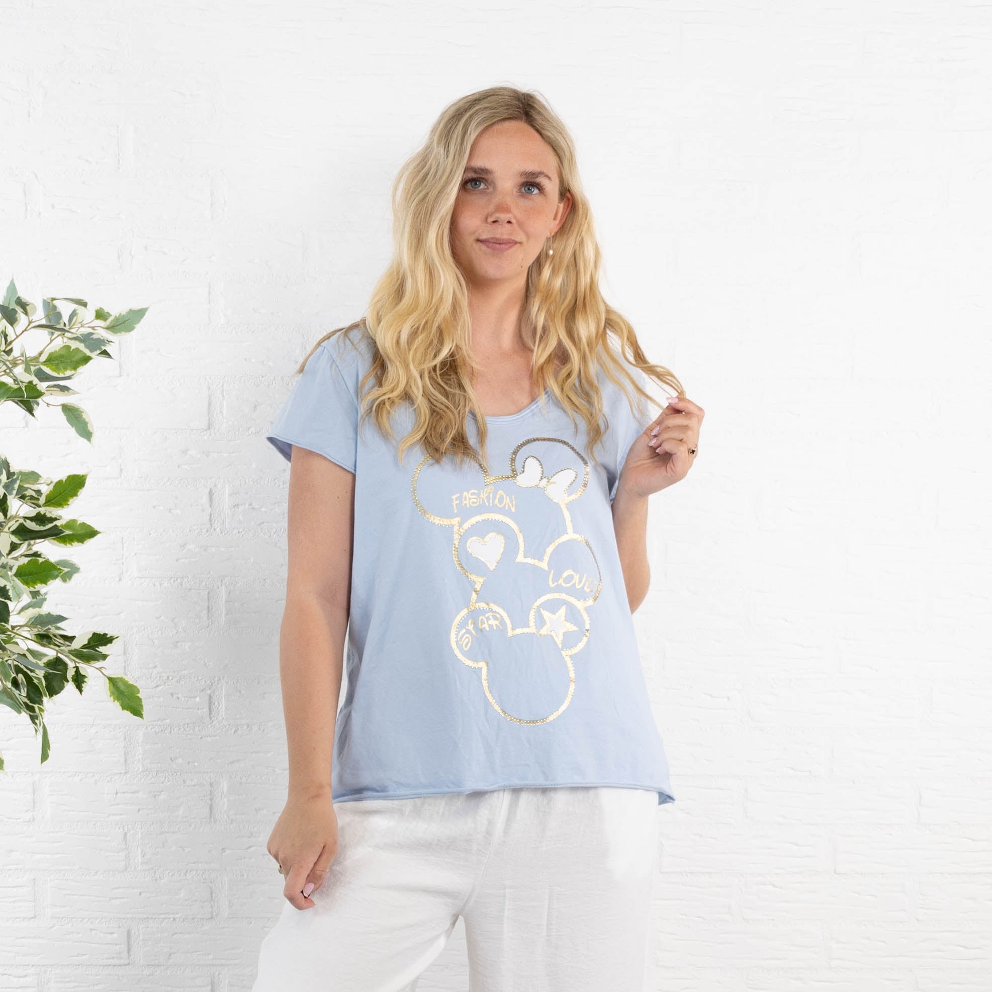 Minnie t-shirt, Lyseblå