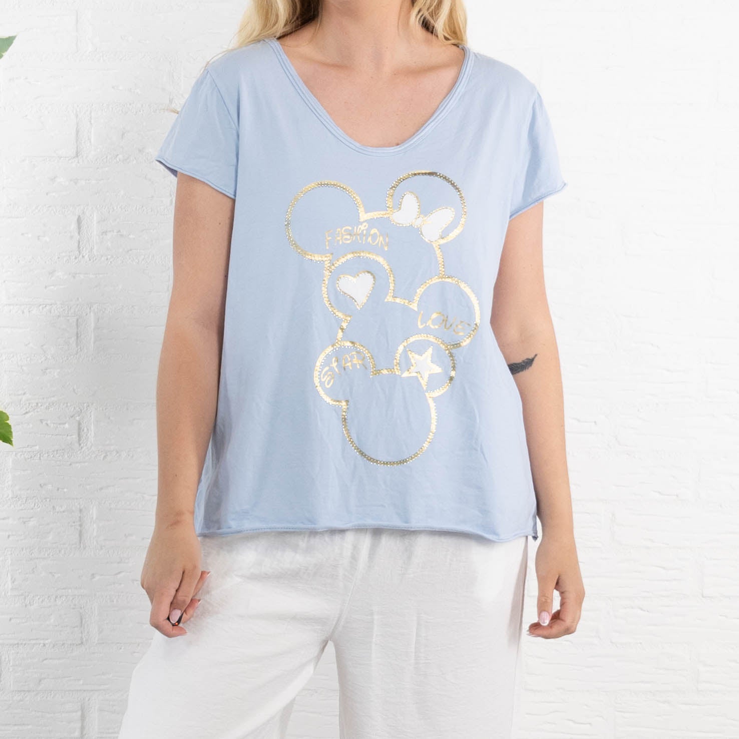 Minnie t-shirt, Lyseblå